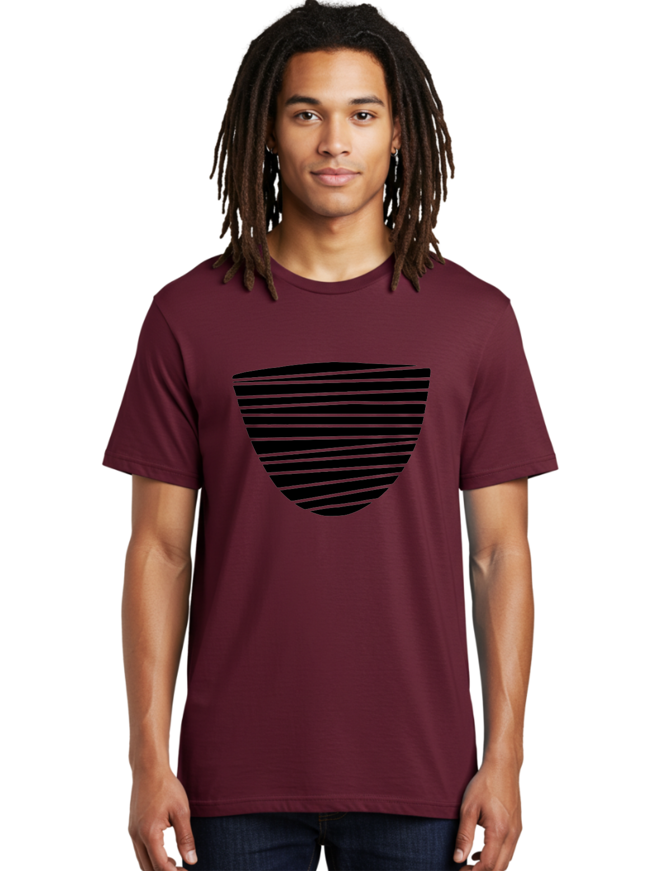 Shield-Icon Men'S Graphic Tee, 100% Cotton, Comfortable Casual Summer Wear, Machine Washable, Shield Icon, Black And Green Stripes, Modern Design, Graphic Element, Security Symbol, Protection Logo, Striped Pattern, Simple Shape -  Aaa485 14
