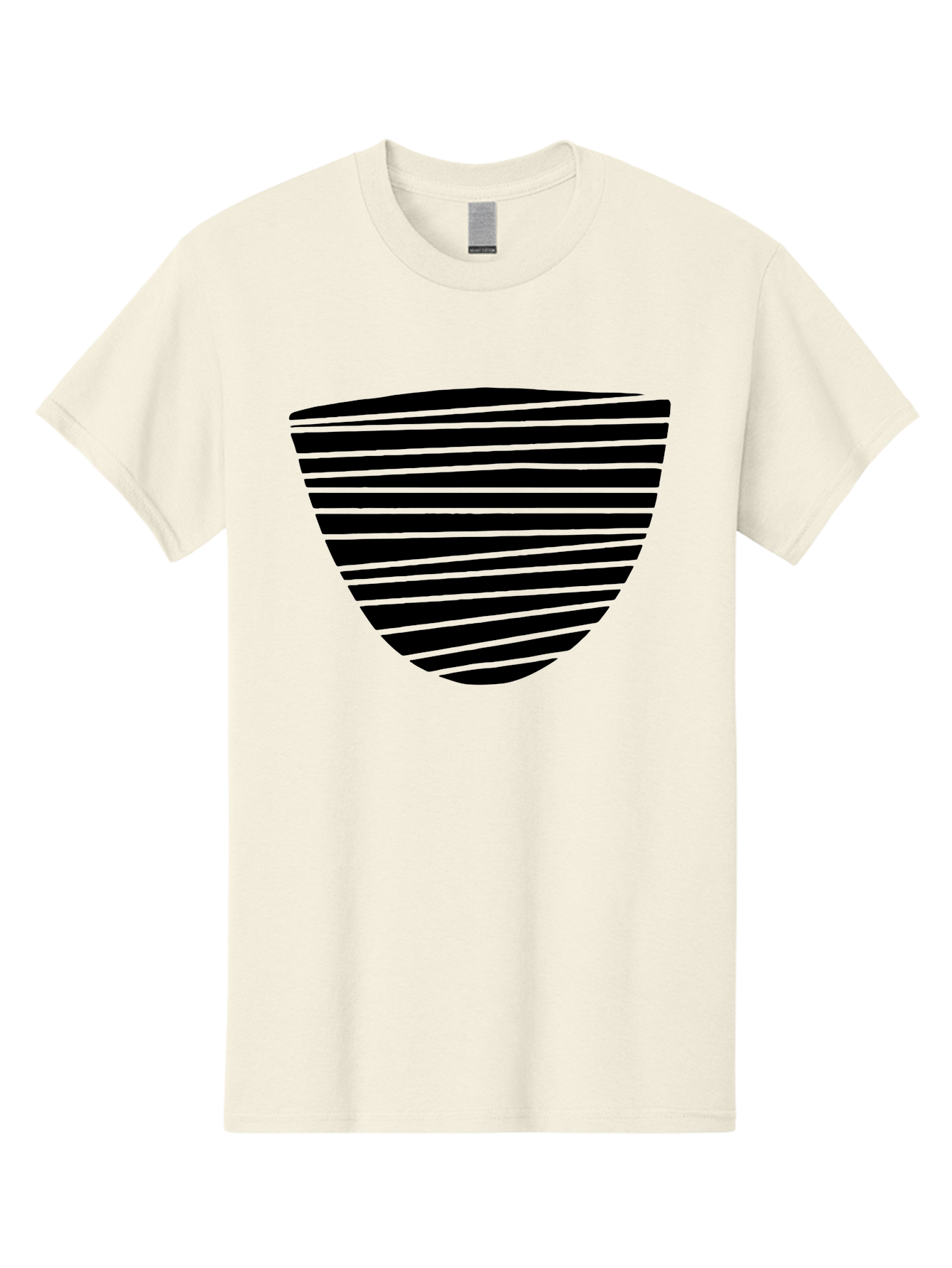Shield-Icon Men'S Graphic Tee, 100% Cotton, Comfortable Casual Summer Wear, Machine Washable, Shield Icon, Black And Green Stripes, Modern Design, Graphic Element, Security Symbol, Protection Logo, Striped Pattern, Simple Shape -  Aaa485 17