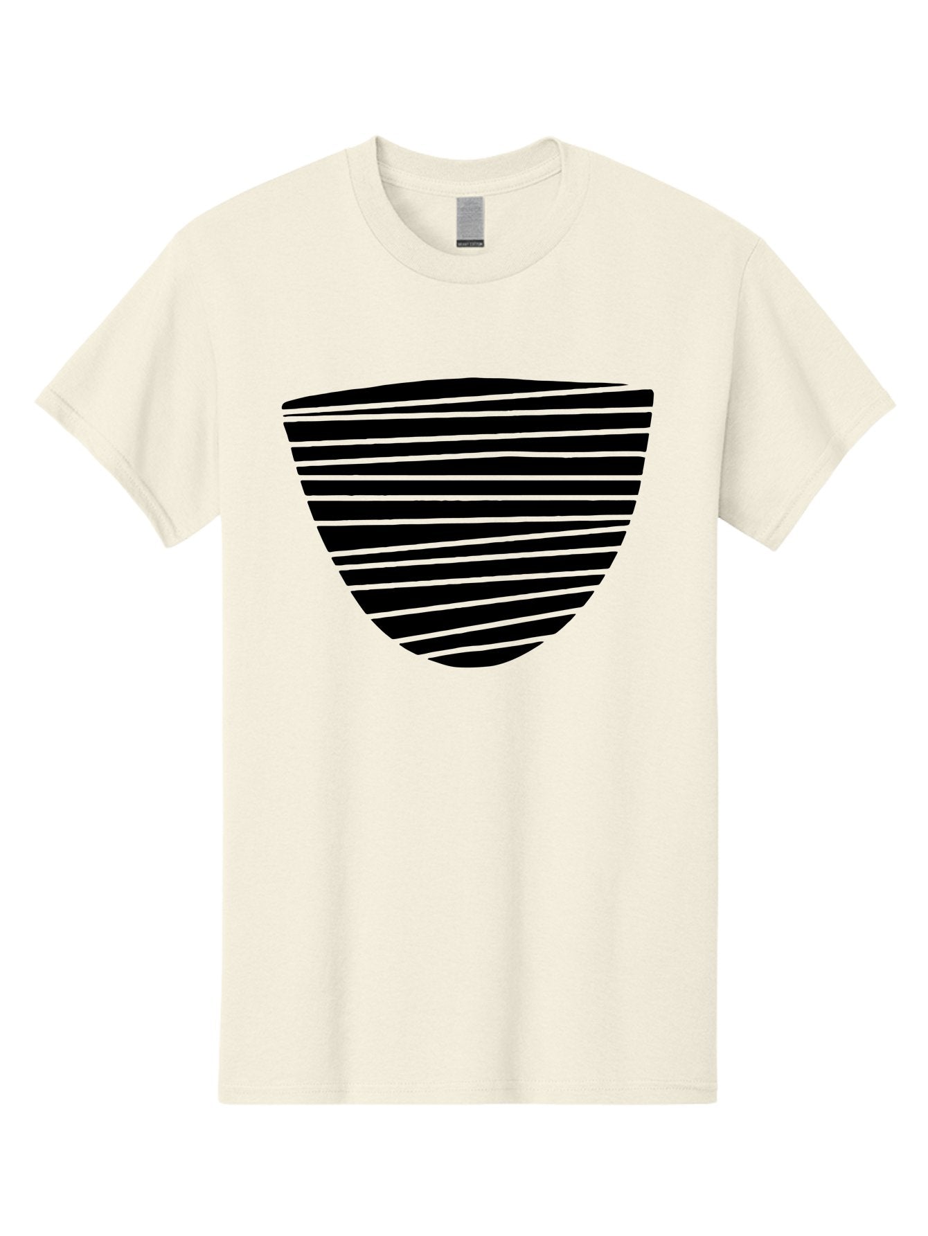 Shield-Icon Men'S Graphic Tee, 100% Cotton, Comfortable Casual Summer Wear, Machine Washable, Shield Icon, Black And Green Stripes, Modern Design, Graphic Element, Security Symbol, Protection Logo, Striped Pattern, Simple Shape -  Aaa485 19