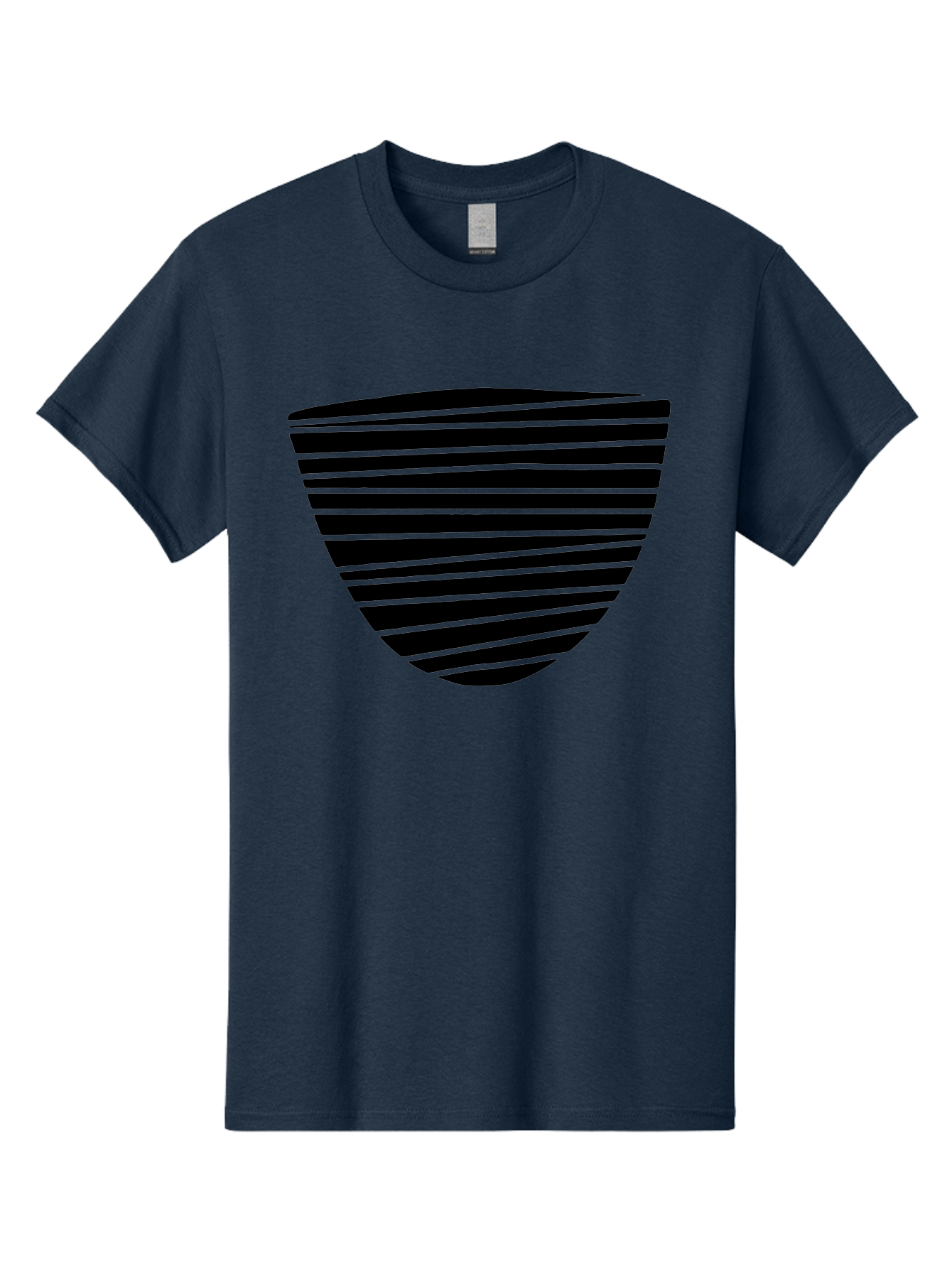 Shield-Icon Men'S Graphic Tee, 100% Cotton, Comfortable Casual Summer Wear, Machine Washable, Shield Icon, Black And Green Stripes, Modern Design, Graphic Element, Security Symbol, Protection Logo, Striped Pattern, Simple Shape -  Aaa485 19