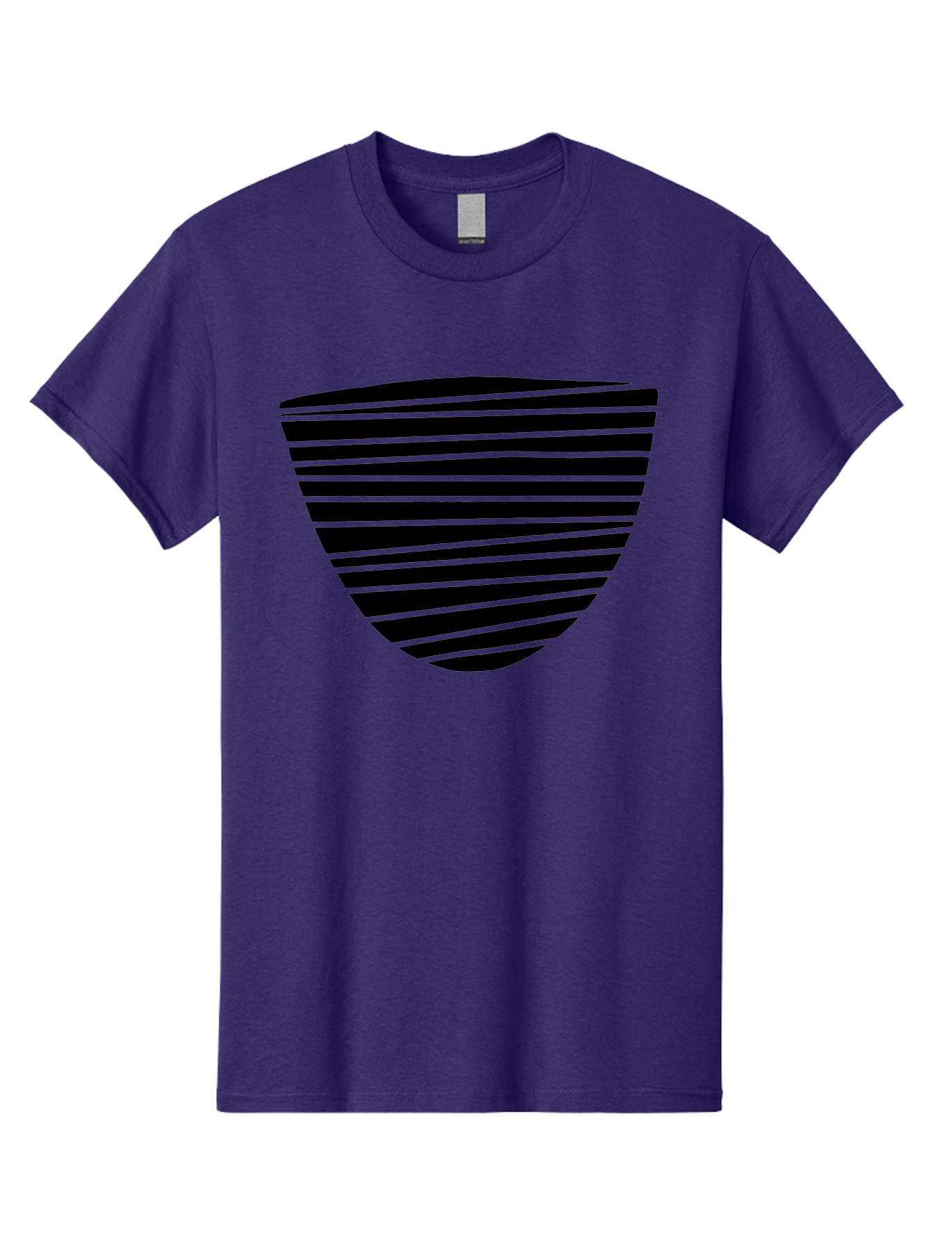 Shield-Icon Men'S Graphic Tee, 100% Cotton, Comfortable Casual Summer Wear, Machine Washable, Shield Icon, Black And Green Stripes, Modern Design, Graphic Element, Security Symbol, Protection Logo, Striped Pattern, Simple Shape -  Aaa485 21