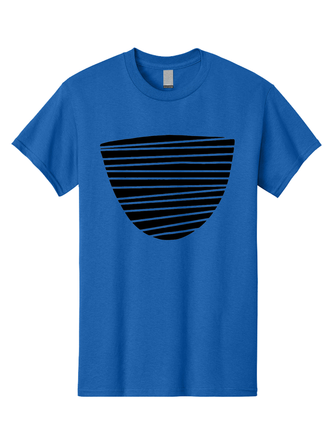 Shield-Icon Men'S Graphic Tee, 100% Cotton, Comfortable Casual Summer Wear, Machine Washable, Shield Icon, Black And Green Stripes, Modern Design, Graphic Element, Security Symbol, Protection Logo, Striped Pattern, Simple Shape -  Aaa485 25