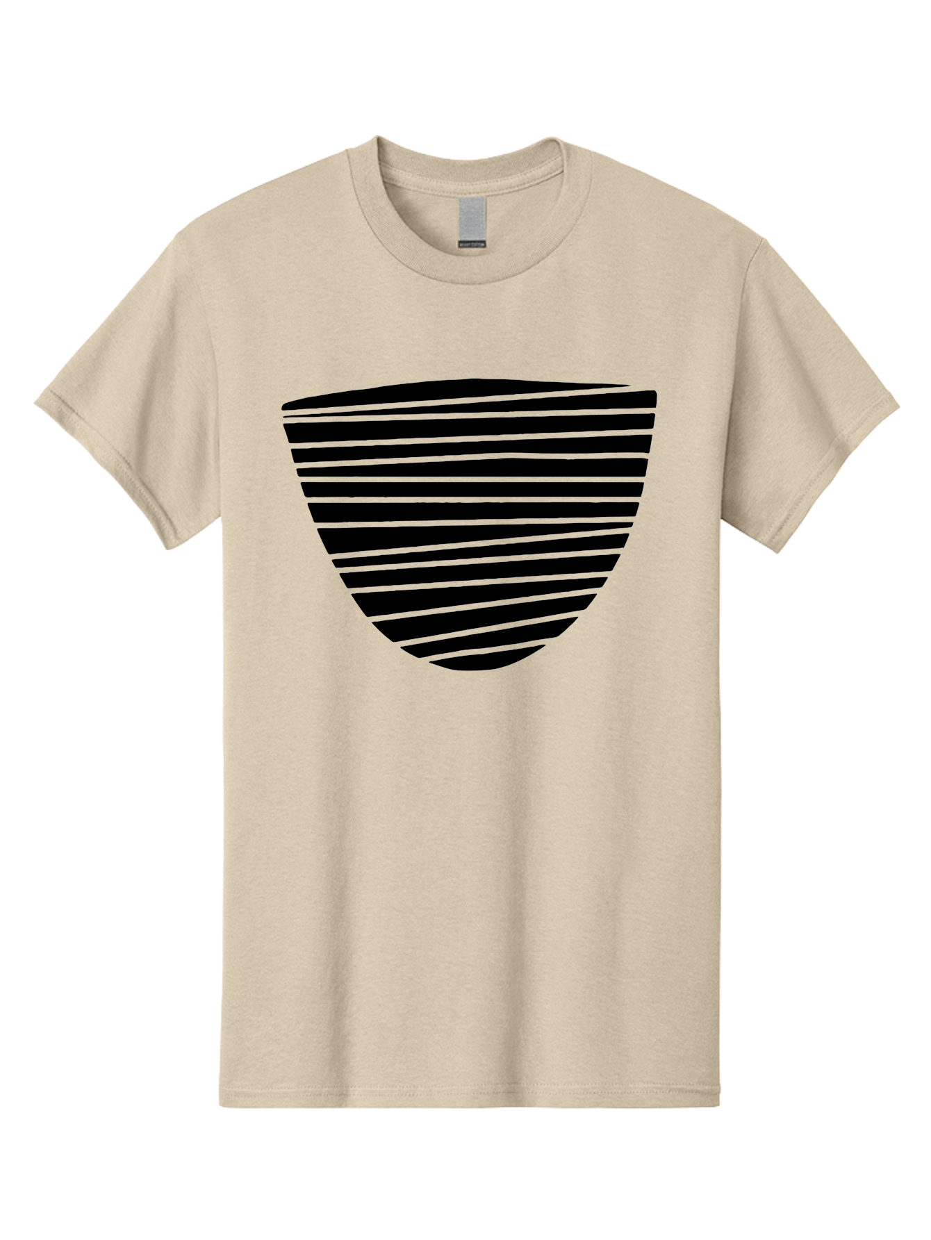 Shield-Icon Men'S Graphic Tee, 100% Cotton, Comfortable Casual Summer Wear, Machine Washable, Shield Icon, Black And Green Stripes, Modern Design, Graphic Element, Security Symbol, Protection Logo, Striped Pattern, Simple Shape -  Aaa485 27