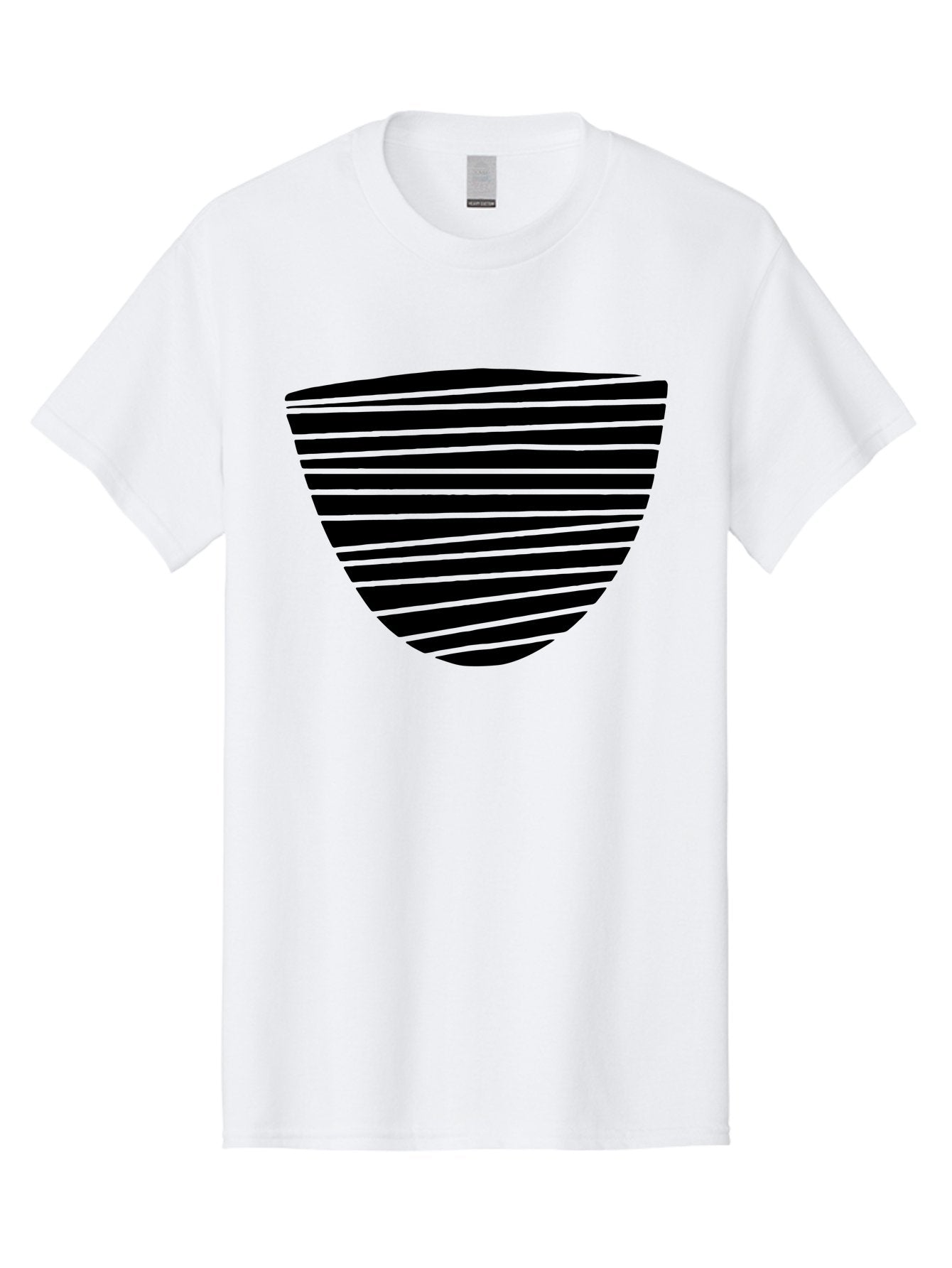 Shield-Icon Men'S Graphic Tee, 100% Cotton, Comfortable Casual Summer Wear, Machine Washable, Shield Icon, Black And Green Stripes, Modern Design, Graphic Element, Security Symbol, Protection Logo, Striped Pattern, Simple Shape -  Aaa485 17