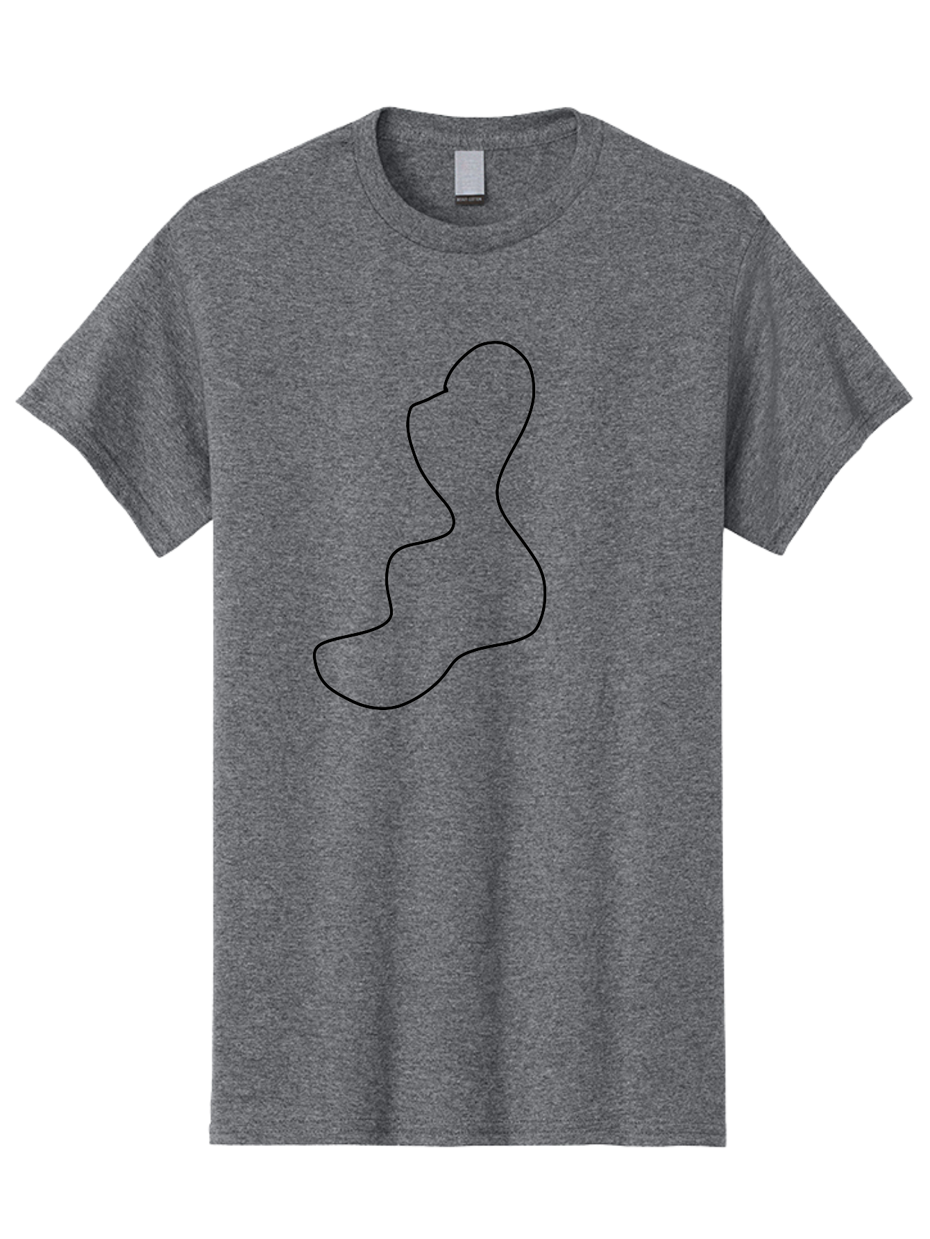 Shoe-Sole Men'S Graphic Tee, 100% Cotton, Comfortable Casual Summer Wear, Machine Washable, Black Outline, Minimalist Design, Simple Shape, Footprint, Abstract Art, Modern Graphic, Sleek Line Art, Contemporary Illustration -  Aaa486 9