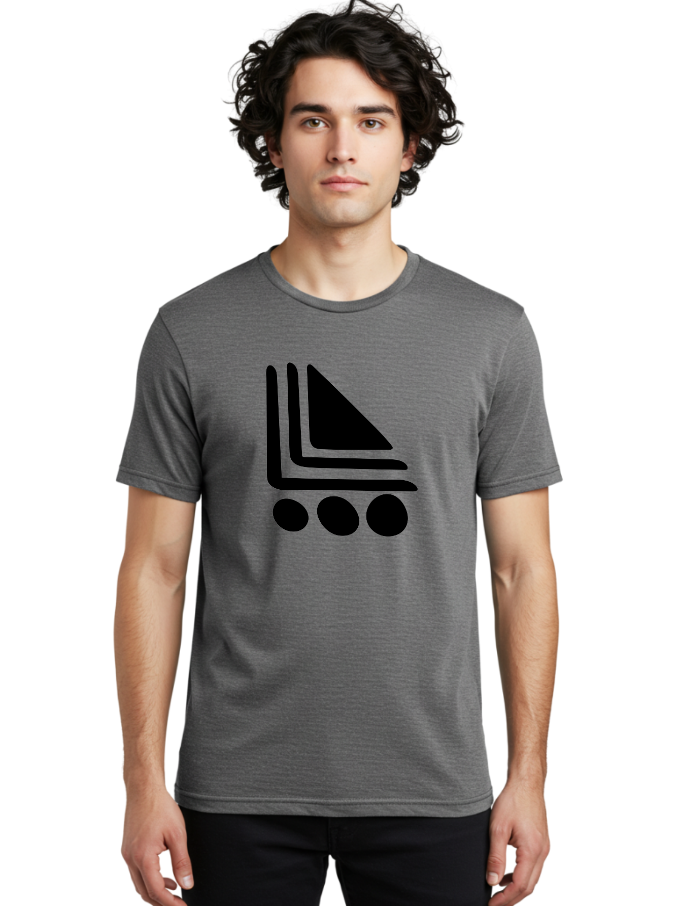 Shopping-Cart Men'S Graphic Tee, 100% Cotton, Comfortable Casual Summer Wear, Machine Washable, Shopping Cart Icon, E-Commerce Symbol, Online Shopping, Digital Marketplace, Minimalist Design, Bold Graphics, Black Silhouette -  Aaa487 10