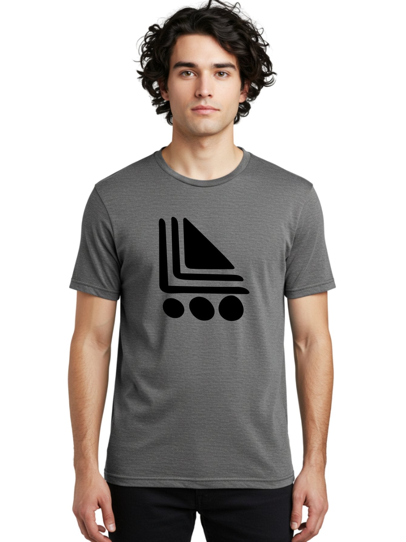 Shopping-Cart Men'S Graphic Tee, 100% Cotton, Comfortable Casual Summer Wear, Machine Washable, Shopping Cart Icon, E-Commerce Symbol, Online Shopping, Digital Marketplace, Minimalist Design, Bold Graphics, Black Silhouette -  Aaa487 8