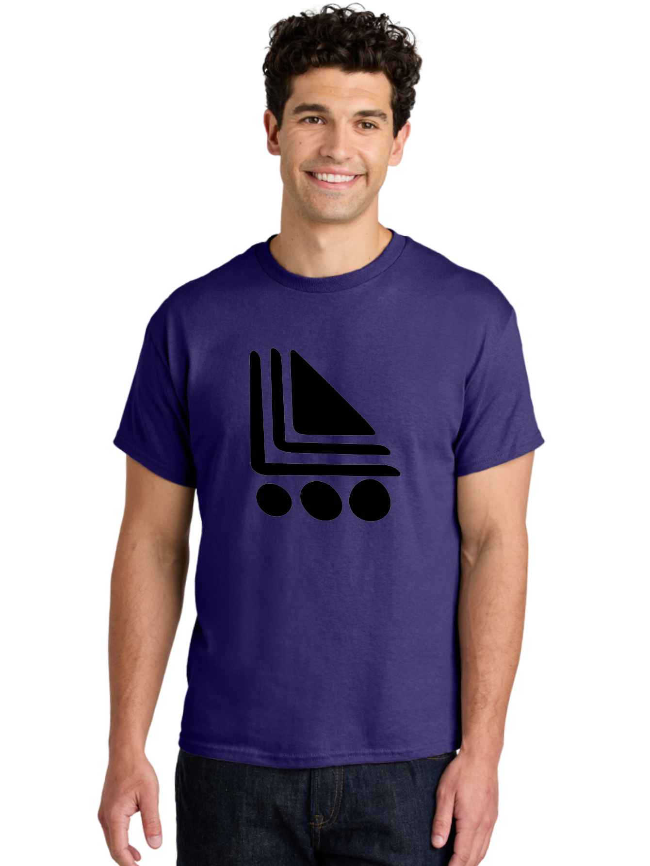 Shopping-Cart Men'S Graphic Tee, 100% Cotton, Comfortable Casual Summer Wear, Machine Washable, Shopping Cart Icon, E-Commerce Symbol, Online Shopping, Digital Marketplace, Minimalist Design, Bold Graphics, Black Silhouette -  Aaa487 22