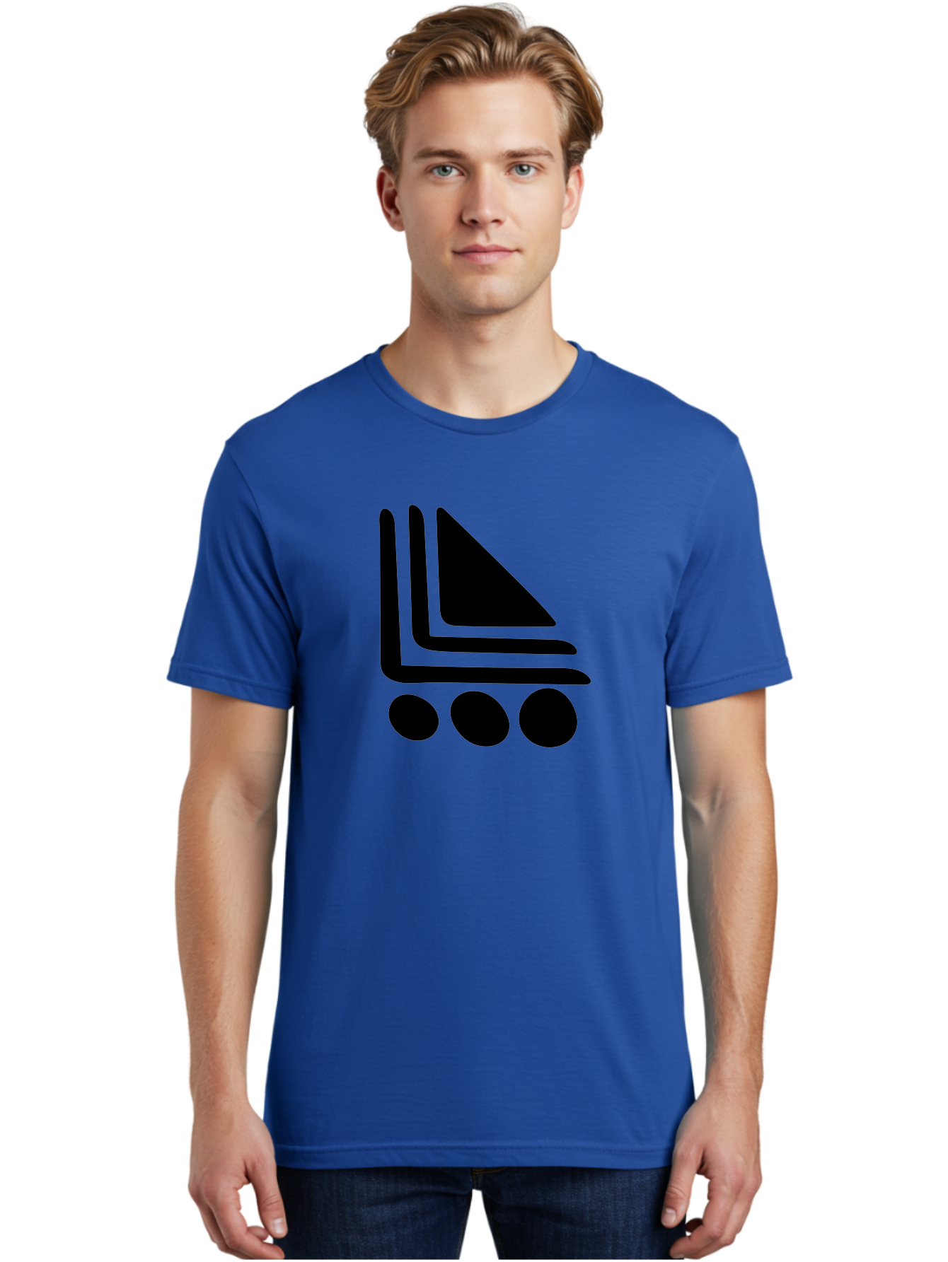 Shopping-Cart Men'S Graphic Tee, 100% Cotton, Comfortable Casual Summer Wear, Machine Washable, Shopping Cart Icon, E-Commerce Symbol, Online Shopping, Digital Marketplace, Minimalist Design, Bold Graphics, Black Silhouette -  Aaa487 26
