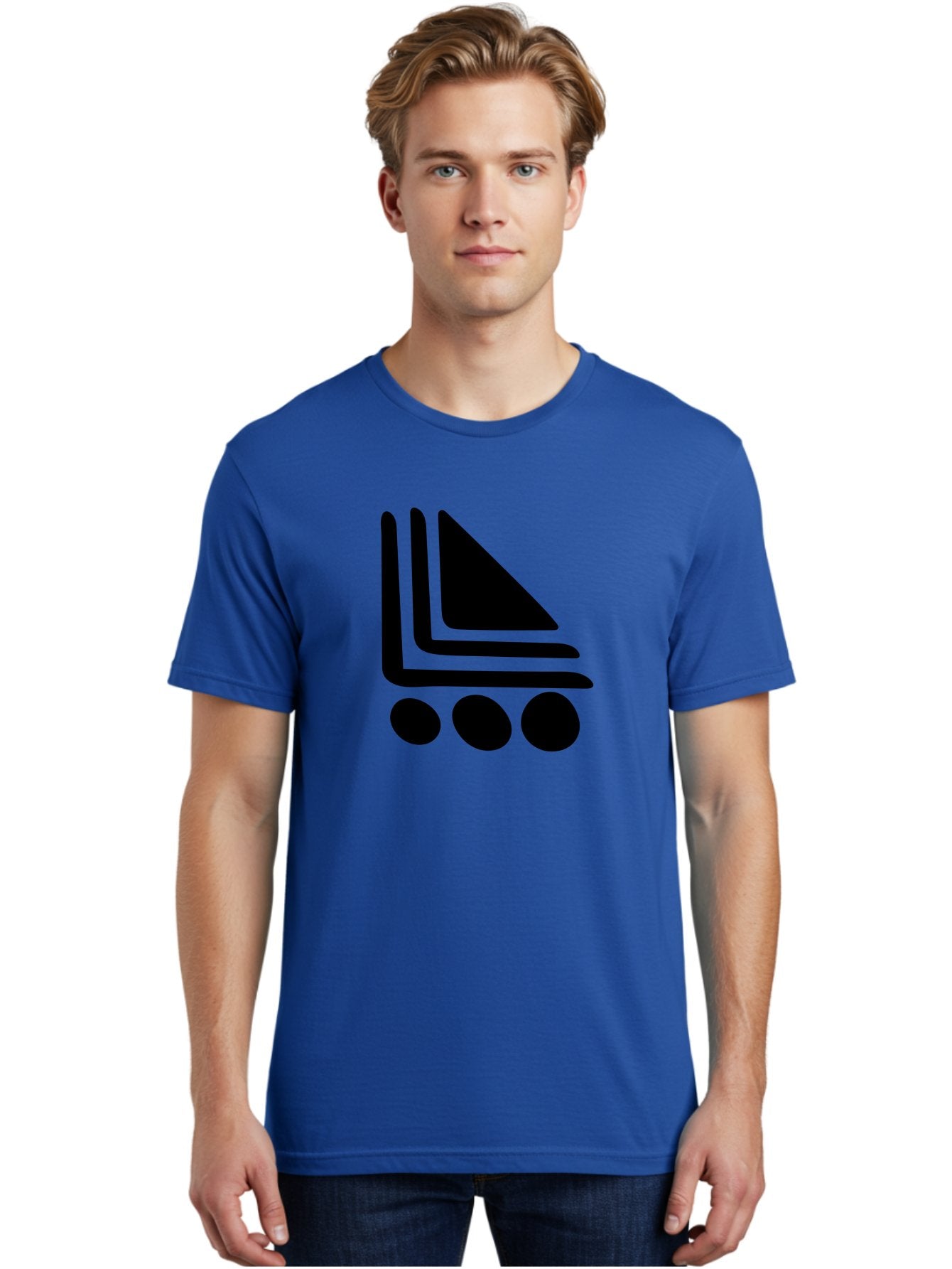 Shopping-Cart Men'S Graphic Tee, 100% Cotton, Comfortable Casual Summer Wear, Machine Washable, Shopping Cart Icon, E-Commerce Symbol, Online Shopping, Digital Marketplace, Minimalist Design, Bold Graphics, Black Silhouette -  Aaa487 20