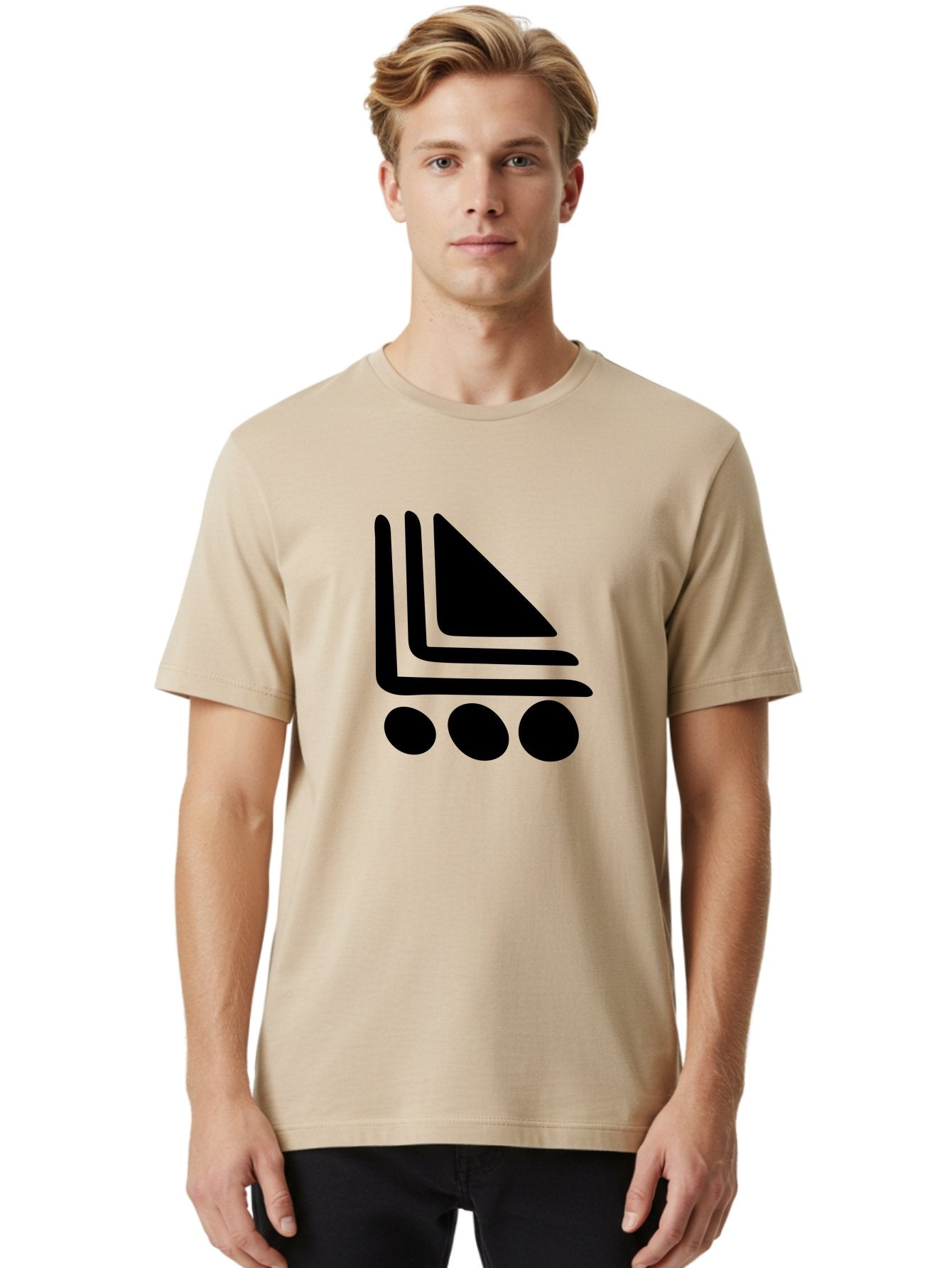 Shopping-Cart Men'S Graphic Tee, 100% Cotton, Comfortable Casual Summer Wear, Machine Washable, Shopping Cart Icon, E-Commerce Symbol, Online Shopping, Digital Marketplace, Minimalist Design, Bold Graphics, Black Silhouette -  Aaa487 18