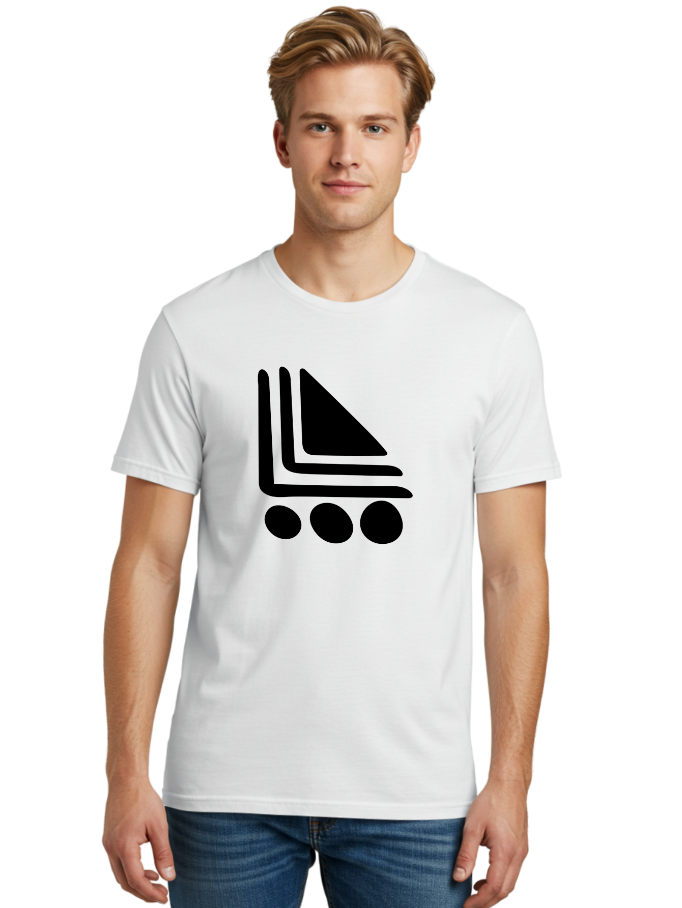 Shopping-Cart Men'S Graphic Tee, 100% Cotton, Comfortable Casual Summer Wear, Machine Washable, Shopping Cart Icon, E-Commerce Symbol, Online Shopping, Digital Marketplace, Minimalist Design, Bold Graphics, Black Silhouette -  Aaa487 30
