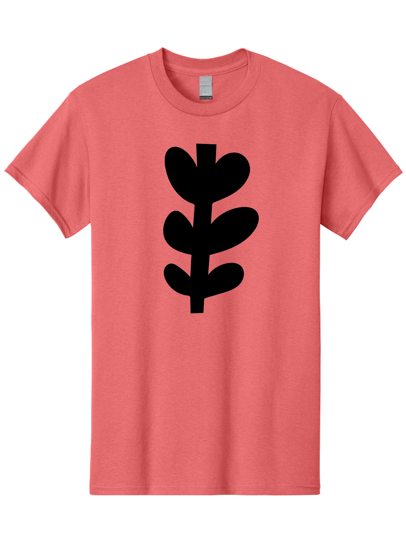 Silhouette-Of-Wheat-Or-Barley Men'S Graphic Tee, 100% Cotton, Comfortable Casual Summer Wear, Machine Washable, Black Plant Silhouette, Simple Design, Minimalist Art, Nature-Inspired Graphic, Leafy Stem, Botanical Icon, Modern Illustration -  Aaa488 5