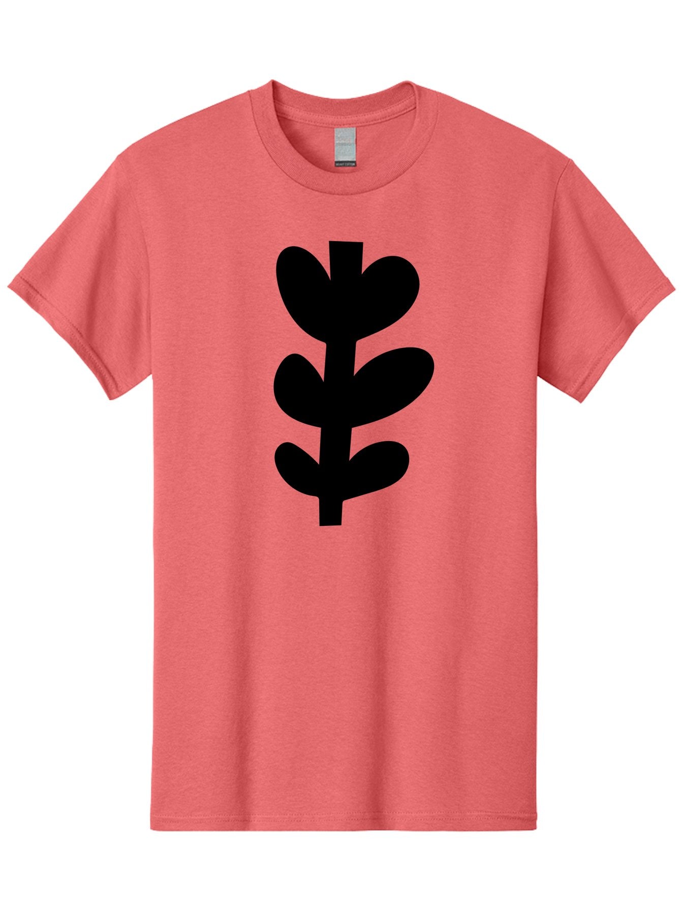 Silhouette-Of-Wheat-Or-Barley Men'S Graphic Tee, 100% Cotton, Comfortable Casual Summer Wear, Machine Washable, Black Plant Silhouette, Simple Design, Minimalist Art, Nature-Inspired Graphic, Leafy Stem, Botanical Icon, Modern Illustration -  Aaa488 11