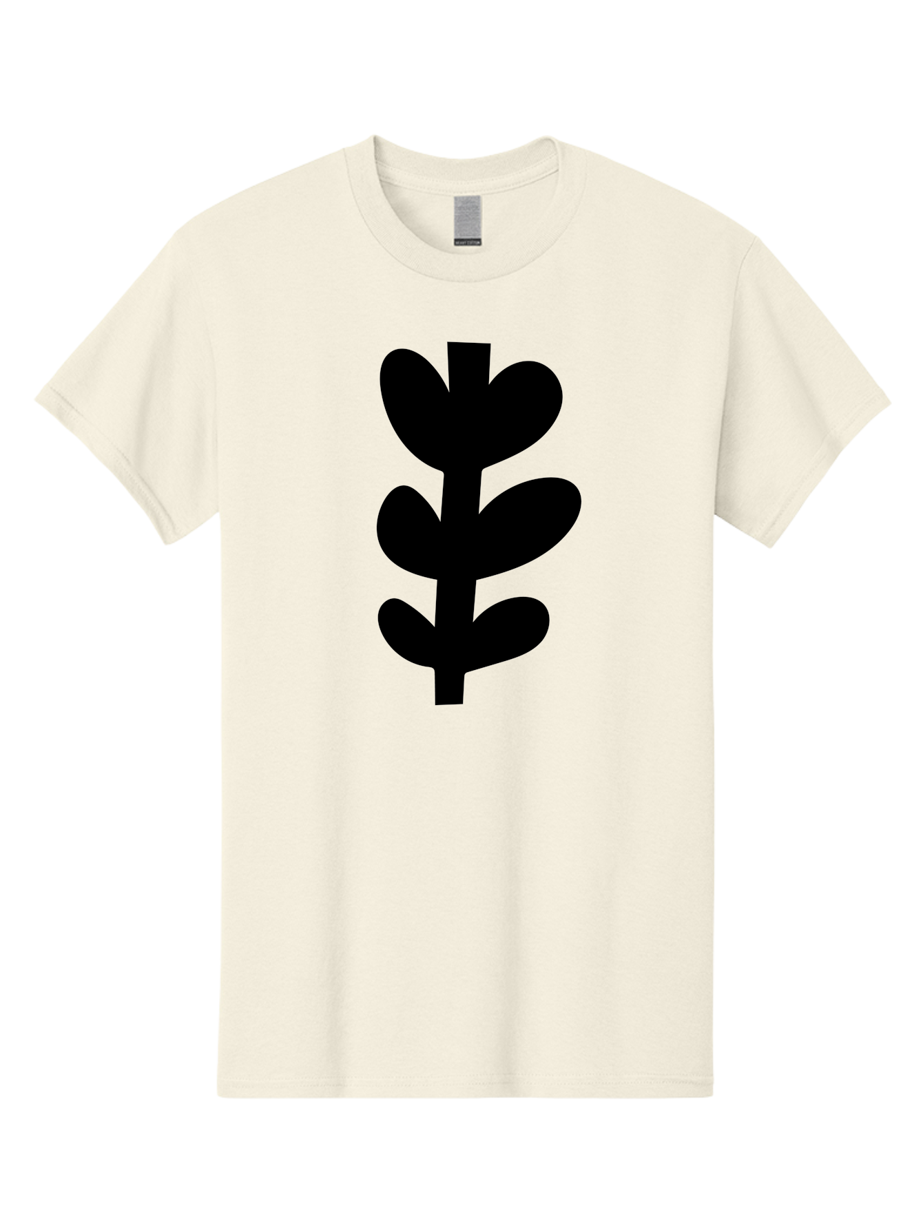 Silhouette-Of-Wheat-Or-Barley Men'S Graphic Tee, 100% Cotton, Comfortable Casual Summer Wear, Machine Washable, Black Plant Silhouette, Simple Design, Minimalist Art, Nature-Inspired Graphic, Leafy Stem, Botanical Icon, Modern Illustration -  Aaa488 17