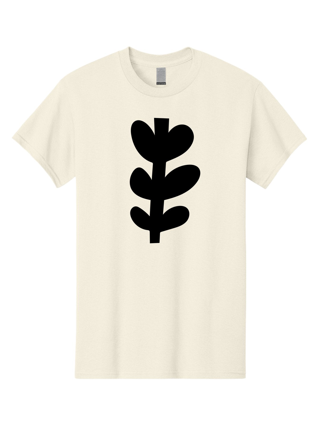 Silhouette-Of-Wheat-Or-Barley Men'S Graphic Tee, 100% Cotton, Comfortable Casual Summer Wear, Machine Washable, Black Plant Silhouette, Simple Design, Minimalist Art, Nature-Inspired Graphic, Leafy Stem, Botanical Icon, Modern Illustration -  Aaa488 9