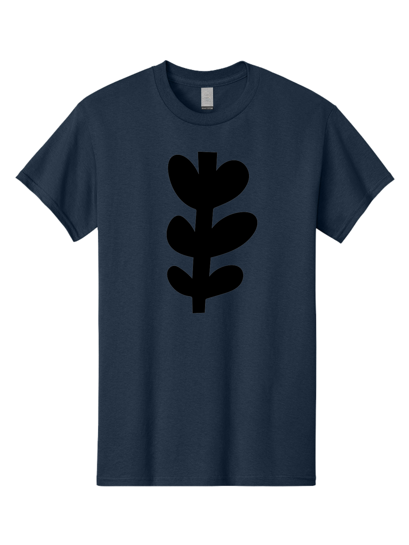 Silhouette-Of-Wheat-Or-Barley Men'S Graphic Tee, 100% Cotton, Comfortable Casual Summer Wear, Machine Washable, Black Plant Silhouette, Simple Design, Minimalist Art, Nature-Inspired Graphic, Leafy Stem, Botanical Icon, Modern Illustration -  Aaa488 19