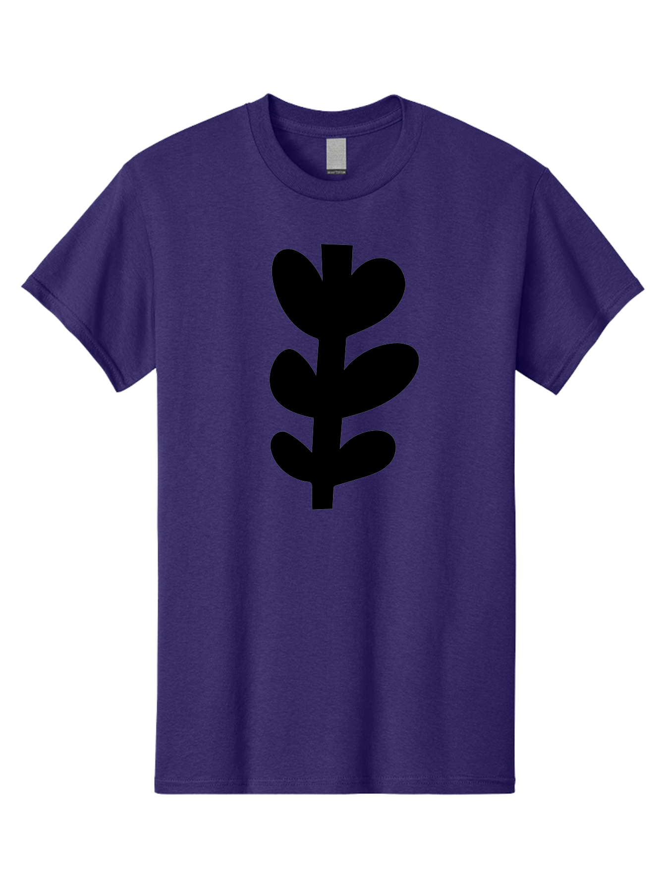 Silhouette-Of-Wheat-Or-Barley Men'S Graphic Tee, 100% Cotton, Comfortable Casual Summer Wear, Machine Washable, Black Plant Silhouette, Simple Design, Minimalist Art, Nature-Inspired Graphic, Leafy Stem, Botanical Icon, Modern Illustration -  Aaa488 21