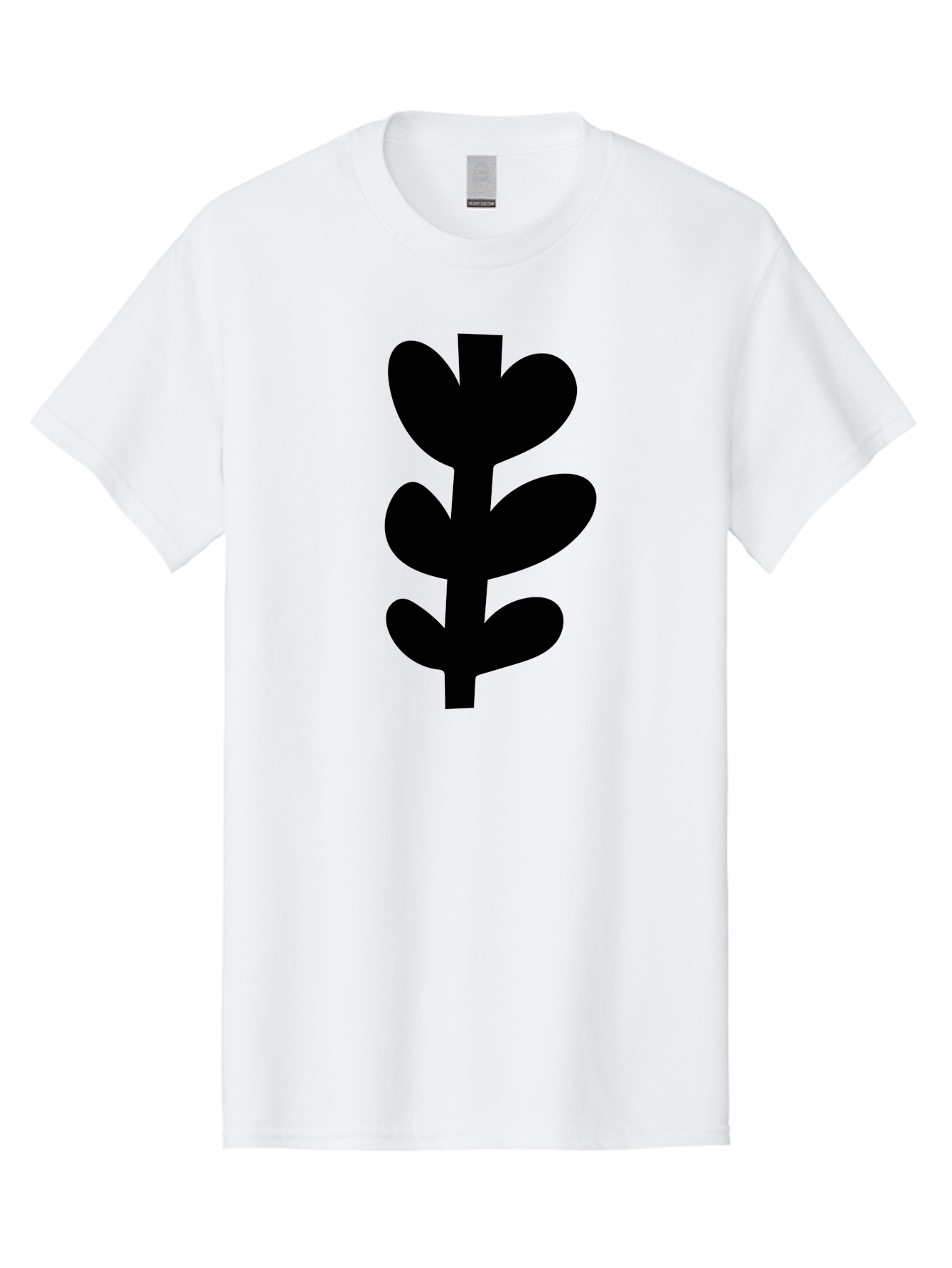 Silhouette-Of-Wheat-Or-Barley Men'S Graphic Tee, 100% Cotton, Comfortable Casual Summer Wear, Machine Washable, Black Plant Silhouette, Simple Design, Minimalist Art, Nature-Inspired Graphic, Leafy Stem, Botanical Icon, Modern Illustration -  Aaa488 29