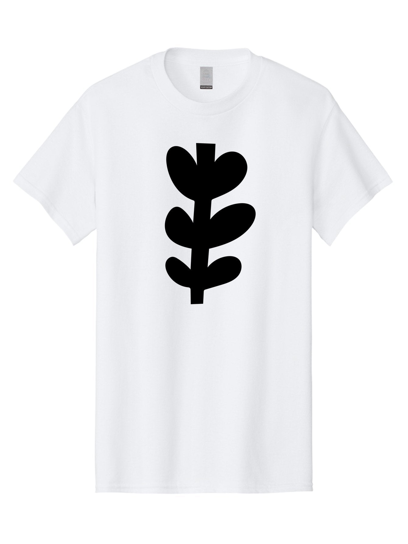 Silhouette-Of-Wheat-Or-Barley Men'S Graphic Tee, 100% Cotton, Comfortable Casual Summer Wear, Machine Washable, Black Plant Silhouette, Simple Design, Minimalist Art, Nature-Inspired Graphic, Leafy Stem, Botanical Icon, Modern Illustration -  Aaa488 21