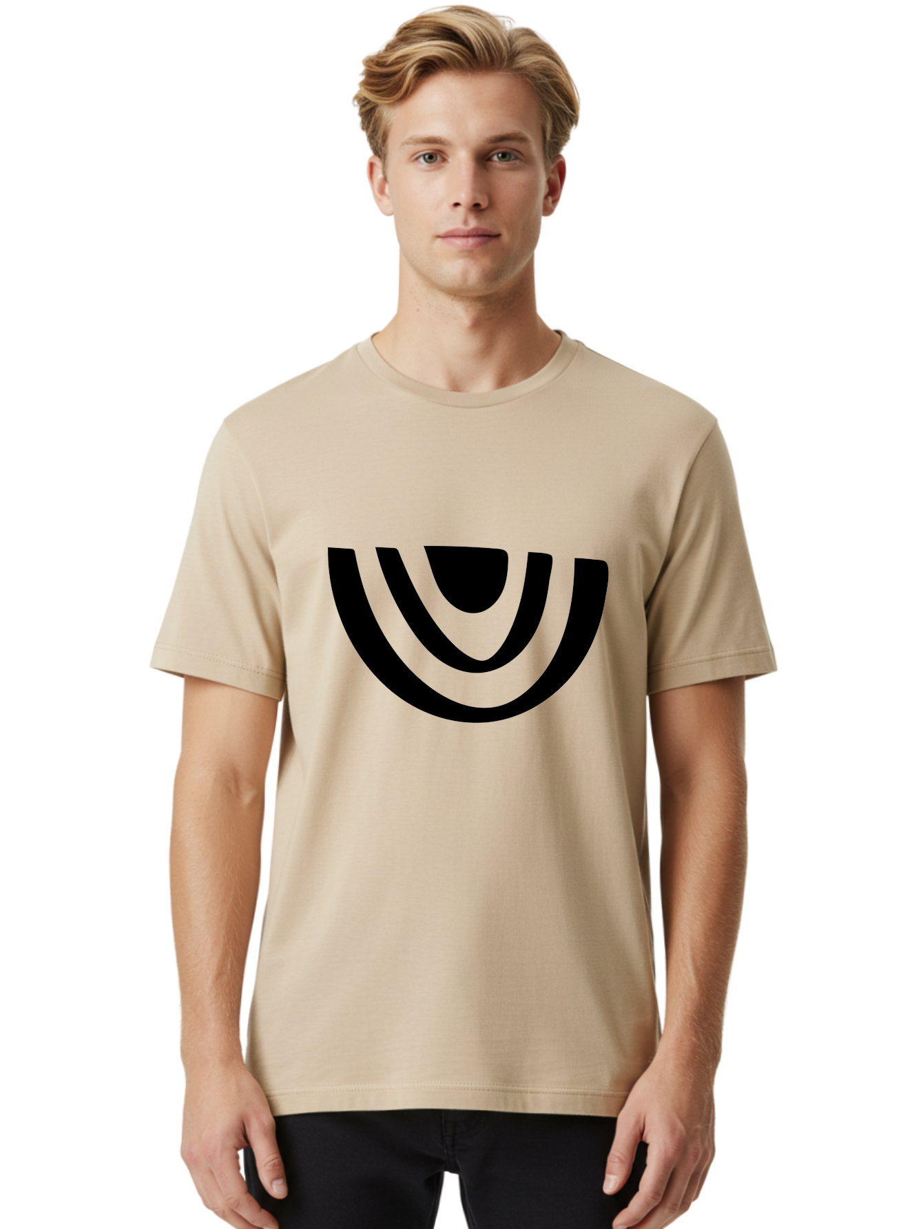 Smile Men'S Graphic Tee, 100% Cotton, Comfortable Casual Summer Wear, Machine Washable, Modern Logo, Abstract Symbol, Curved Lines, Futuristic Design, Sleek And Minimalist, Black And Green Color Scheme, Dynamic Graphic -  Aaa489 28