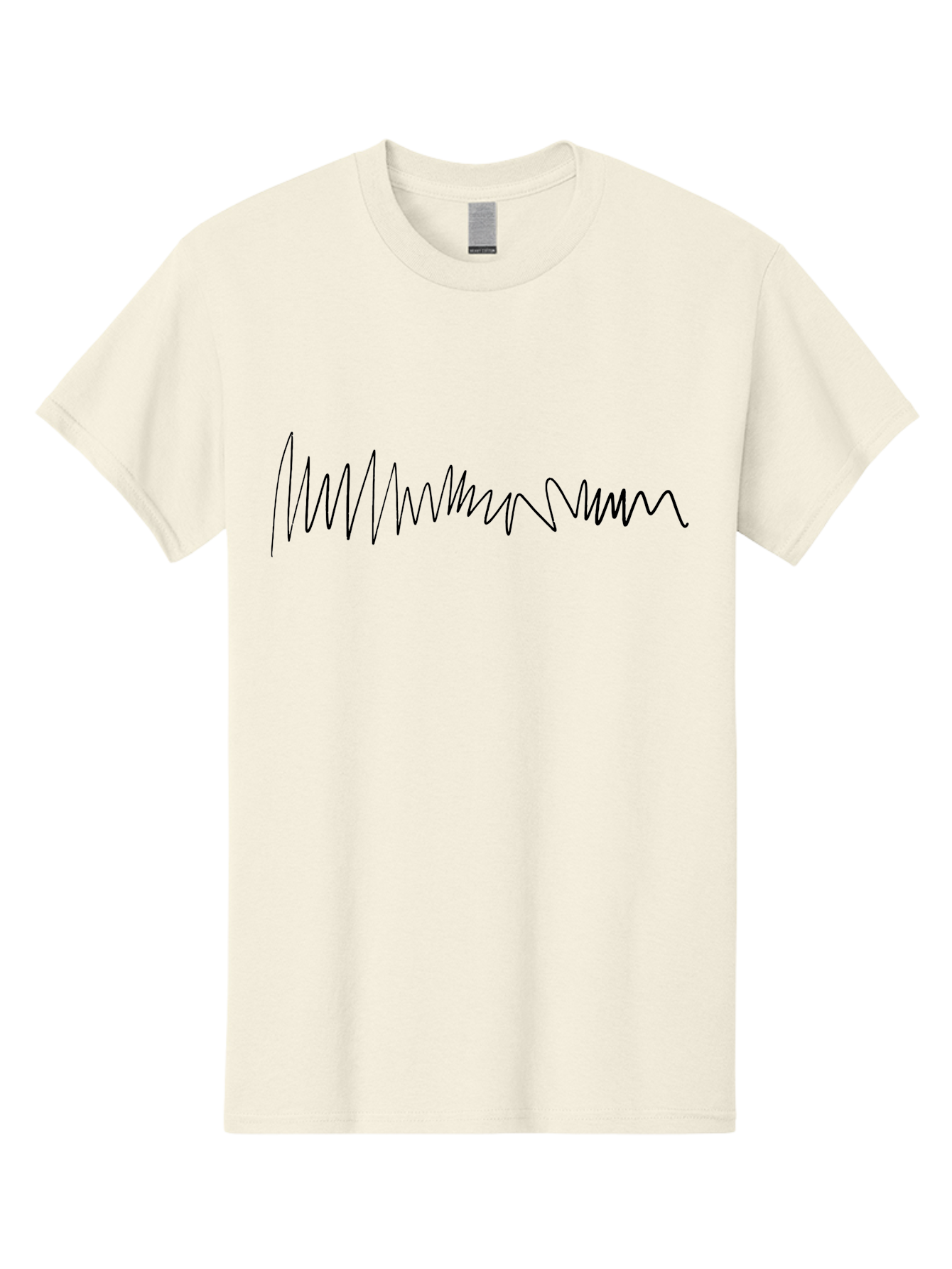 Squiggly-Line Men'S Graphic Tee, 100% Cotton, Comfortable Casual Summer Wear, Machine Washable, Scribble Line, Wavy Pattern, Abstract Design, Simple Graphics, Minimalist Art, Black Line On Green, Geometric Pattern, Hand Drawn -  Aaa490 17