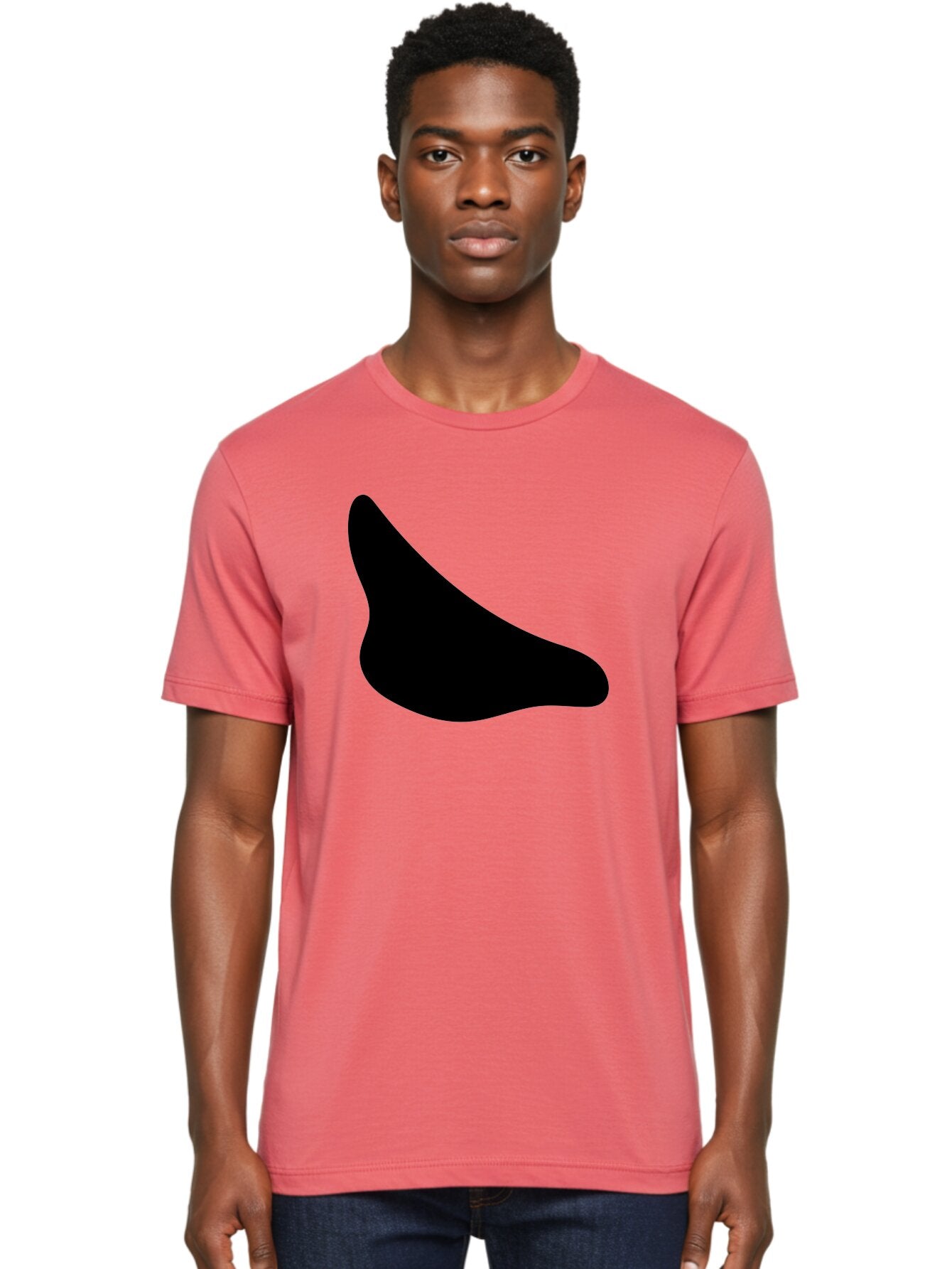 Stylized-Foot Men'S Graphic Tee, 100% Cotton, Comfortable Casual Summer Wear, Machine Washable, Shoe Sole, Footwear Design, Minimalist Shape, Black Silhouette, Simple Graphic, Modern Style -  Aaa494 14