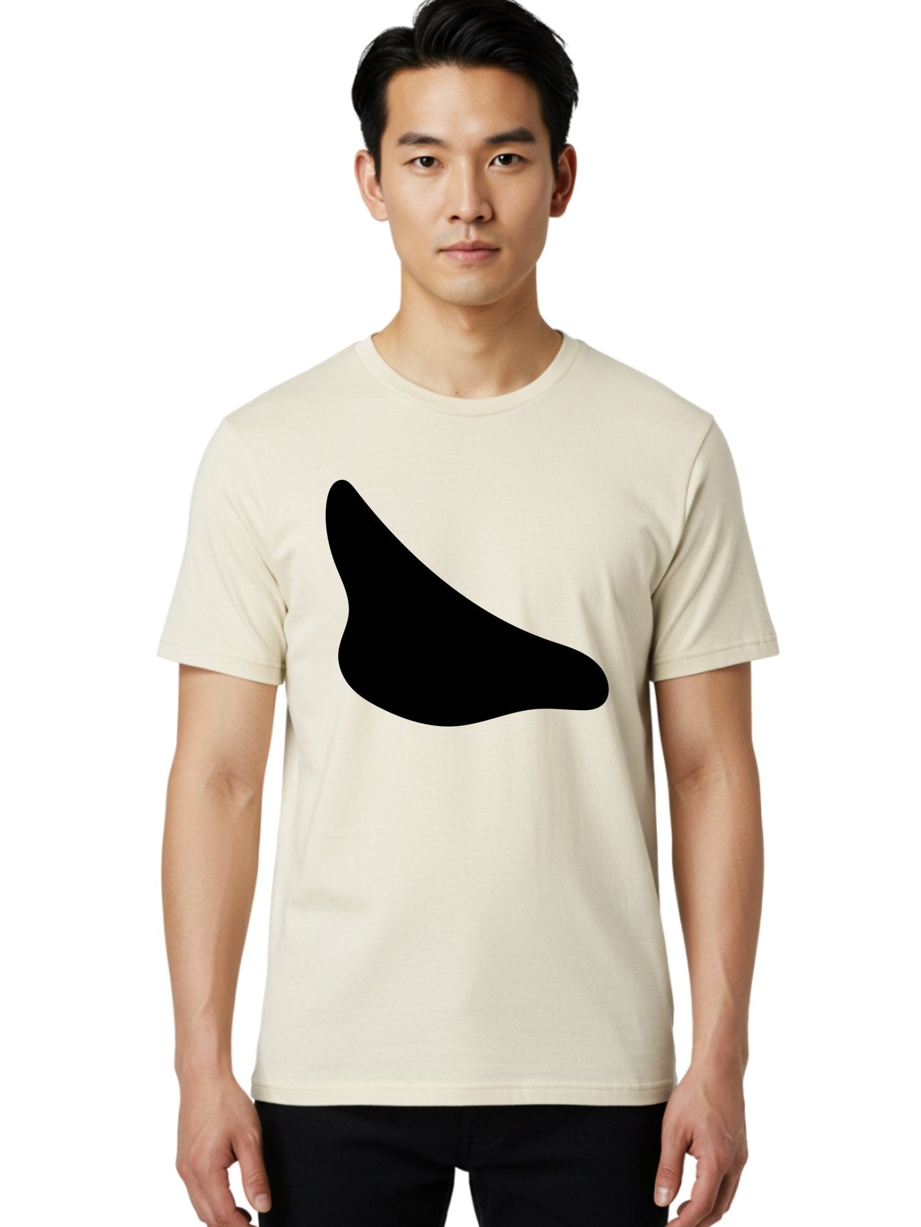 Stylized-Foot Men'S Graphic Tee, 100% Cotton, Comfortable Casual Summer Wear, Machine Washable, Shoe Sole, Footwear Design, Minimalist Shape, Black Silhouette, Simple Graphic, Modern Style -  Aaa494 8