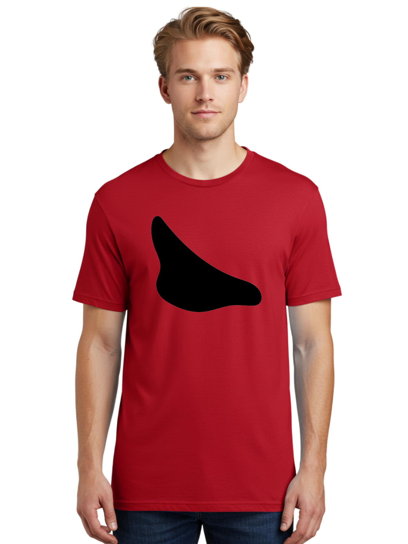 Stylized-Foot Men'S Graphic Tee, 100% Cotton, Comfortable Casual Summer Wear, Machine Washable, Shoe Sole, Footwear Design, Minimalist Shape, Black Silhouette, Simple Graphic, Modern Style -  Aaa494 24