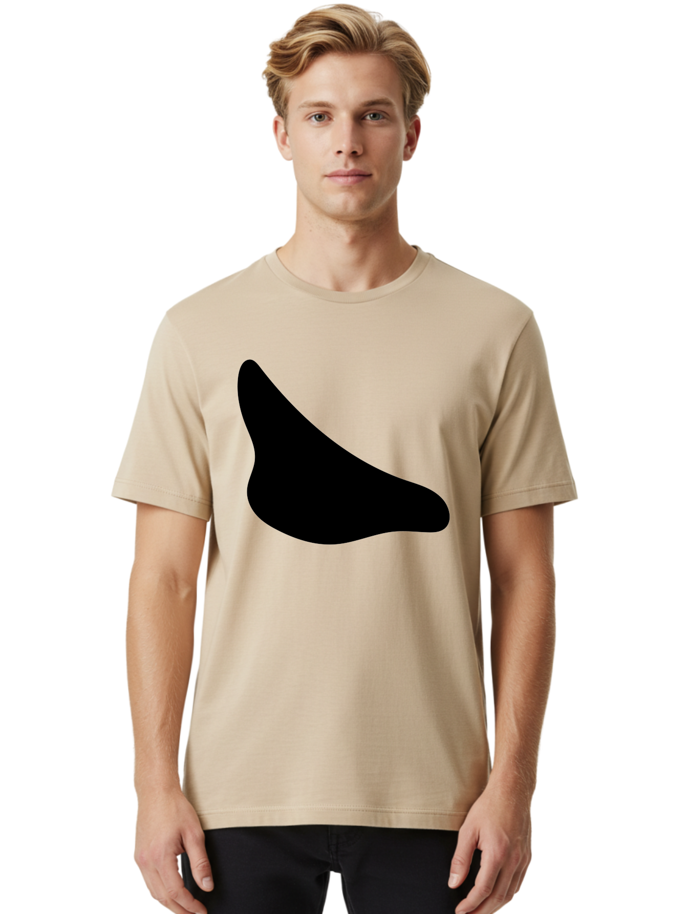 Stylized-Foot Men'S Graphic Tee, 100% Cotton, Comfortable Casual Summer Wear, Machine Washable, Shoe Sole, Footwear Design, Minimalist Shape, Black Silhouette, Simple Graphic, Modern Style -  Aaa494 28
