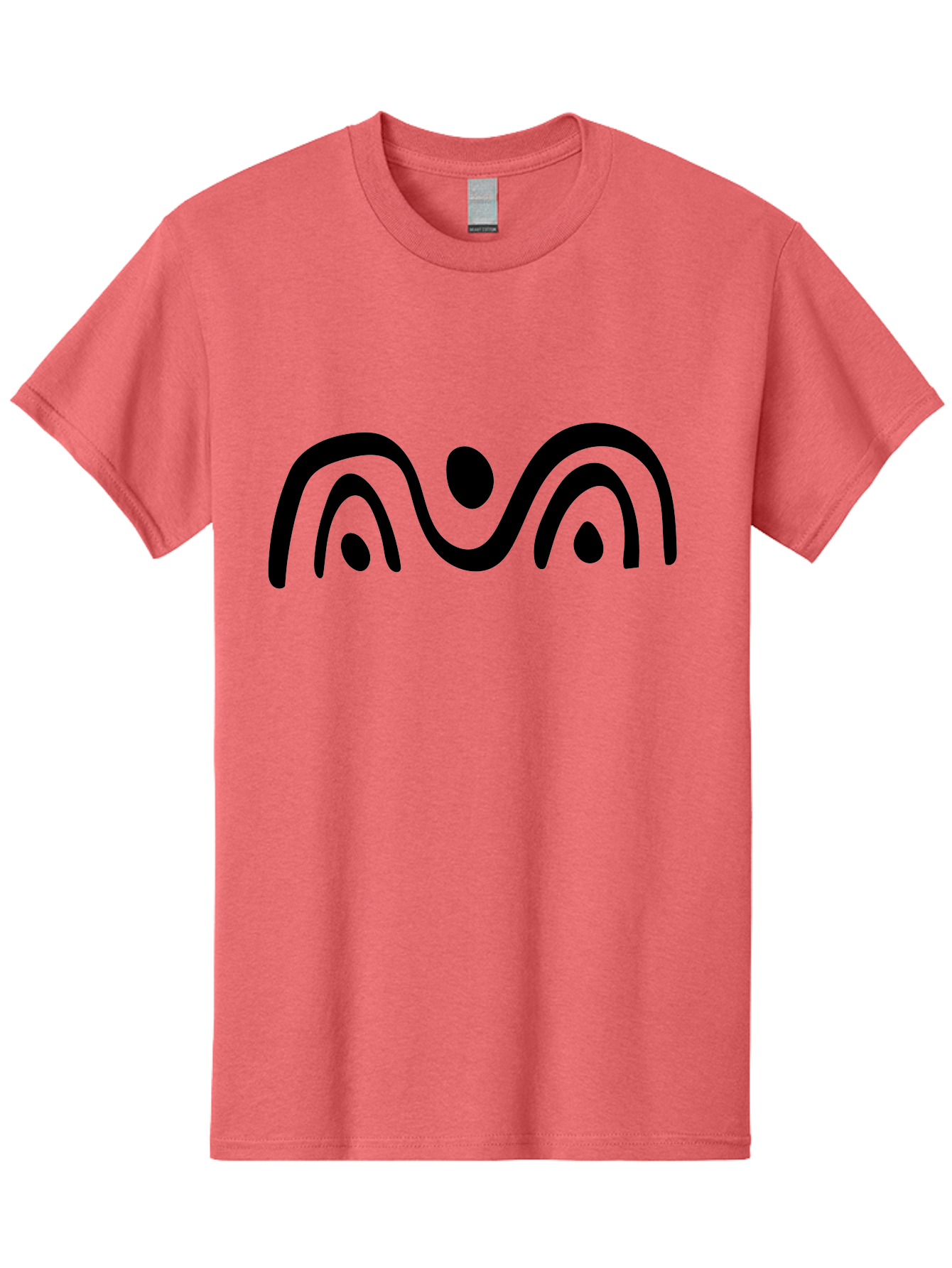 Stylized-Person-Icon Men'S Graphic Tee, 100% Cotton, Comfortable Casual Summer Wear, Machine Washable, Modern Minimalist Design, Abstract Art, Wavy Lines, Simple Shapes, Fluid Curves, Stylized Symbol, Black Silhouette, Graphic Element -  Aaa495 5