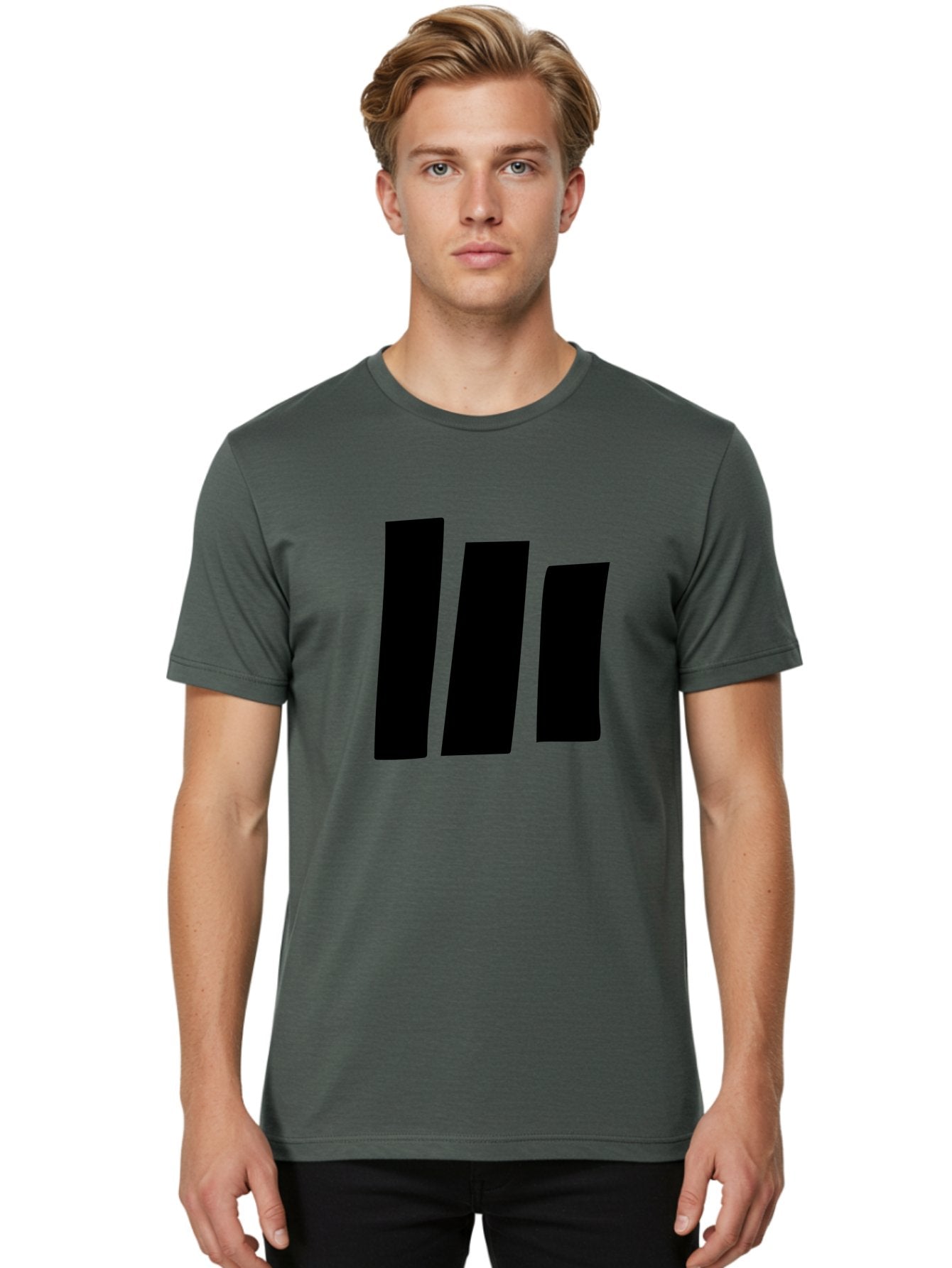 Three-Black-Bars Men'S Graphic Tee, 100% Cotton, Comfortable Casual Summer Wear, Machine Washable, Equalizer Bars, Music Visualization, Audio Levels, Sound Waves, Music Technology, Beat Detection, Frequency Analysis -  Aaa496 12