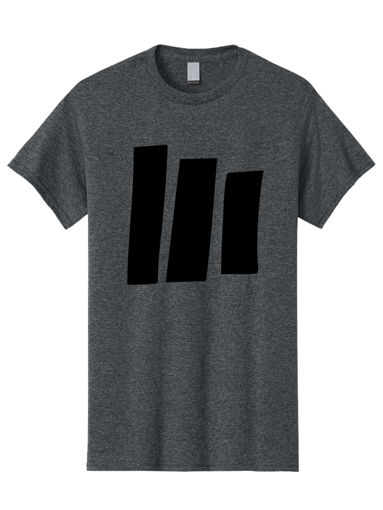 Three-Black-Bars Men'S Graphic Tee, 100% Cotton, Comfortable Casual Summer Wear, Machine Washable, Equalizer Bars, Music Visualization, Audio Levels, Sound Waves, Music Technology, Beat Detection, Frequency Analysis -  Aaa496