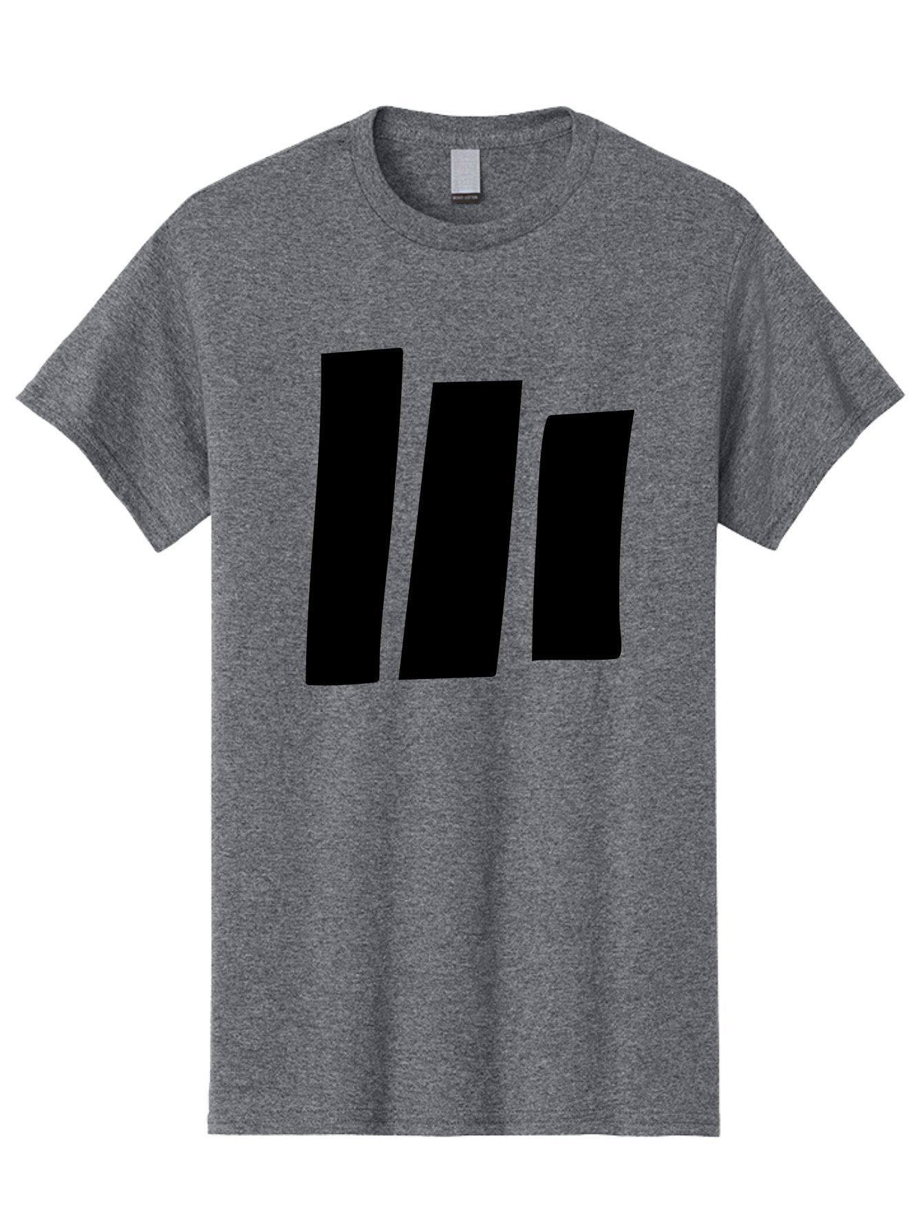 Three-Black-Bars Men'S Graphic Tee, 100% Cotton, Comfortable Casual Summer Wear, Machine Washable, Equalizer Bars, Music Visualization, Audio Levels, Sound Waves, Music Technology, Beat Detection, Frequency Analysis -  Aaa496 23