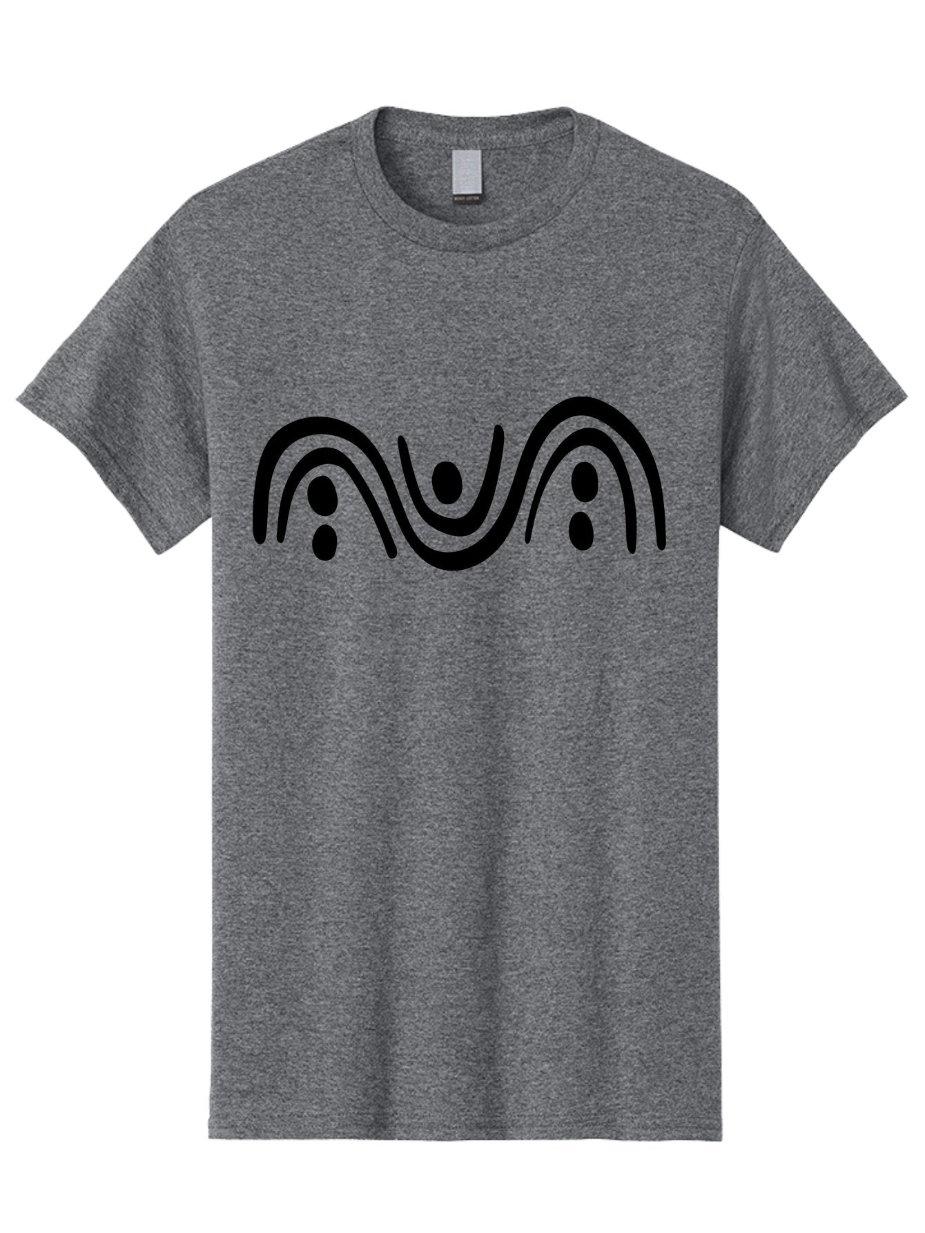 Three-Black-Dots Men'S Graphic Tee, 100% Cotton, Comfortable Casual Summer Wear, Machine Washable, Modern Art, Minimalist Design, Abstract Shapes, Black Lines, Stylized Dots, Contemporary Graphic, Simple Icon -  Aaa497