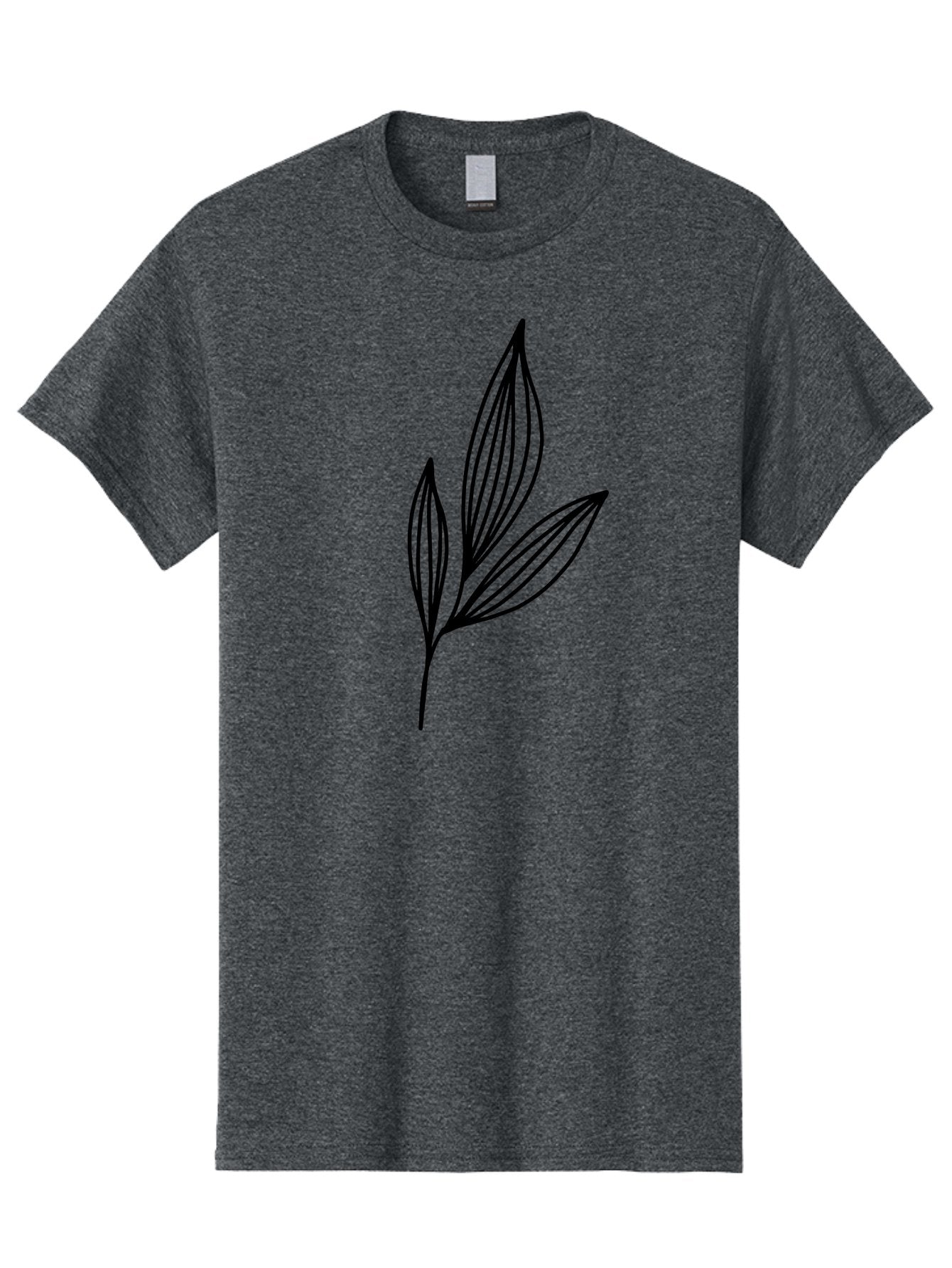 Three-Leaves-1 Men'S Graphic Tee, 100% Cotton, Comfortable Casual Summer Wear, Machine Washable, Simple Leaf Design, Minimalist Leaves, Botanical Illustration, Leaf Outline, Black Lines, Nature-Inspired Graphics, Leaf Pattern -  Aaa499 19