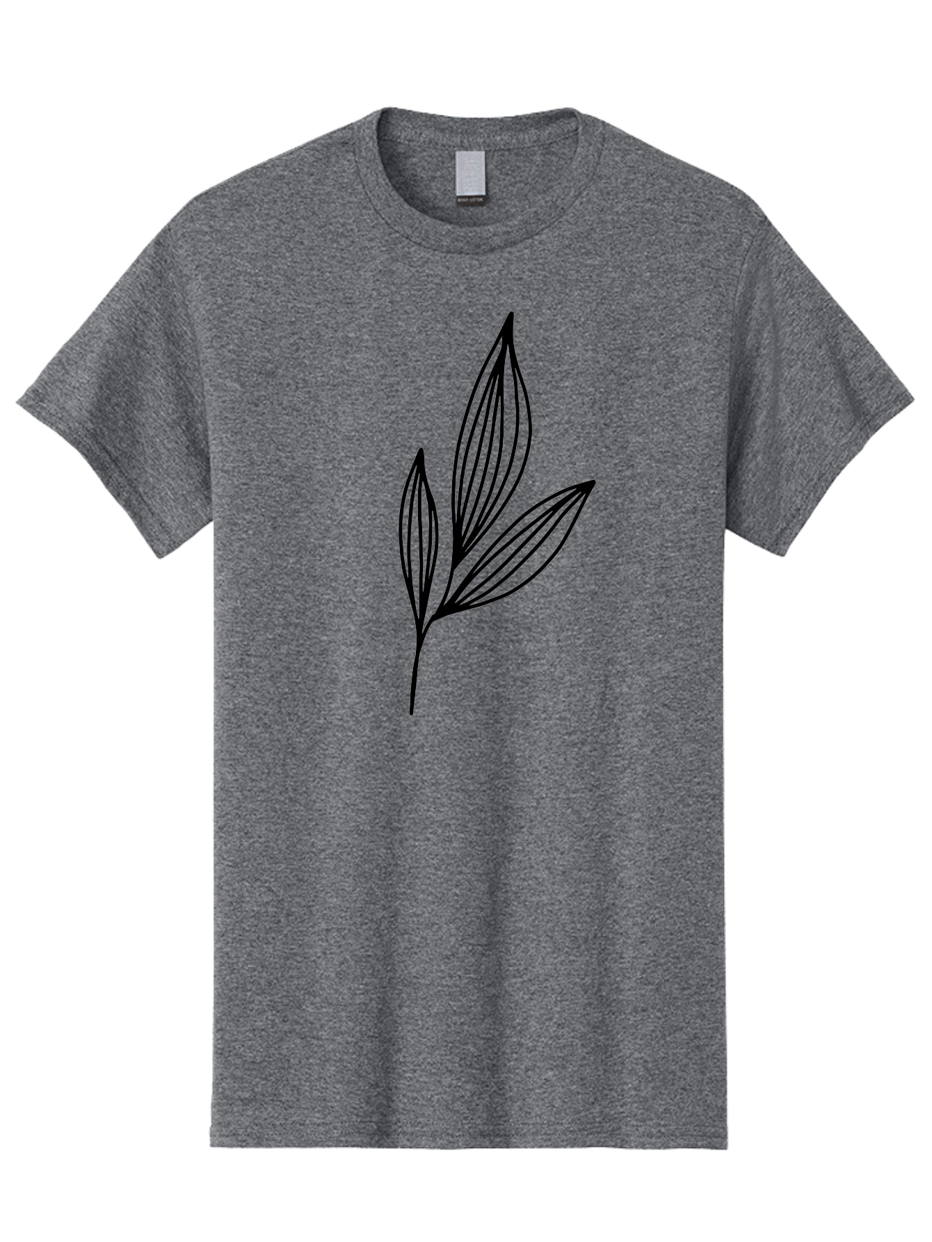 Three-Leaves-1 Men'S Graphic Tee, 100% Cotton, Comfortable Casual Summer Wear, Machine Washable, Simple Leaf Design, Minimalist Leaves, Botanical Illustration, Leaf Outline, Black Lines, Nature-Inspired Graphics, Leaf Pattern -  Aaa499 9