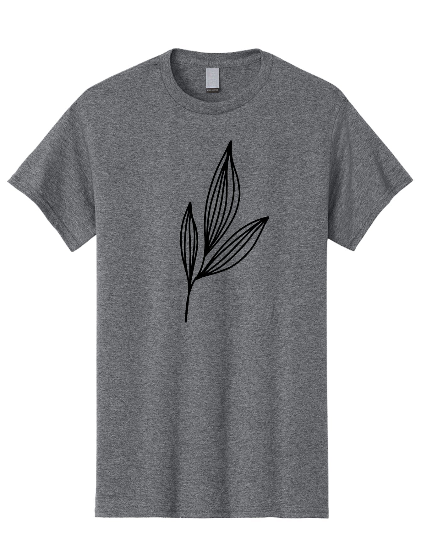 Three-Leaves-1 Men'S Graphic Tee, 100% Cotton, Comfortable Casual Summer Wear, Machine Washable, Simple Leaf Design, Minimalist Leaves, Botanical Illustration, Leaf Outline, Black Lines, Nature-Inspired Graphics, Leaf Pattern -  Aaa499 15