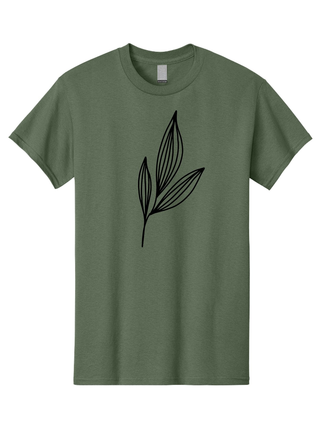 Three-Leaves-1 Men'S Graphic Tee, 100% Cotton, Comfortable Casual Summer Wear, Machine Washable, Simple Leaf Design, Minimalist Leaves, Botanical Illustration, Leaf Outline, Black Lines, Nature-Inspired Graphics, Leaf Pattern -  Aaa499 13