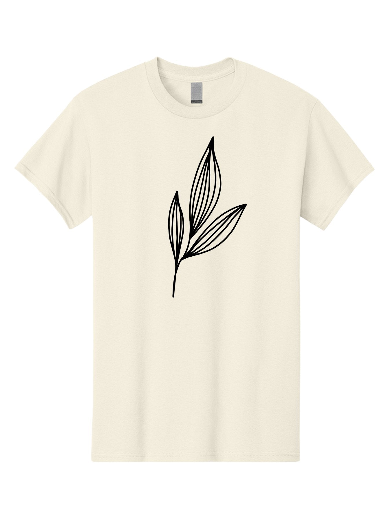 Three-Leaves-1 Men'S Graphic Tee, 100% Cotton, Comfortable Casual Summer Wear, Machine Washable, Simple Leaf Design, Minimalist Leaves, Botanical Illustration, Leaf Outline, Black Lines, Nature-Inspired Graphics, Leaf Pattern -  Aaa499 7