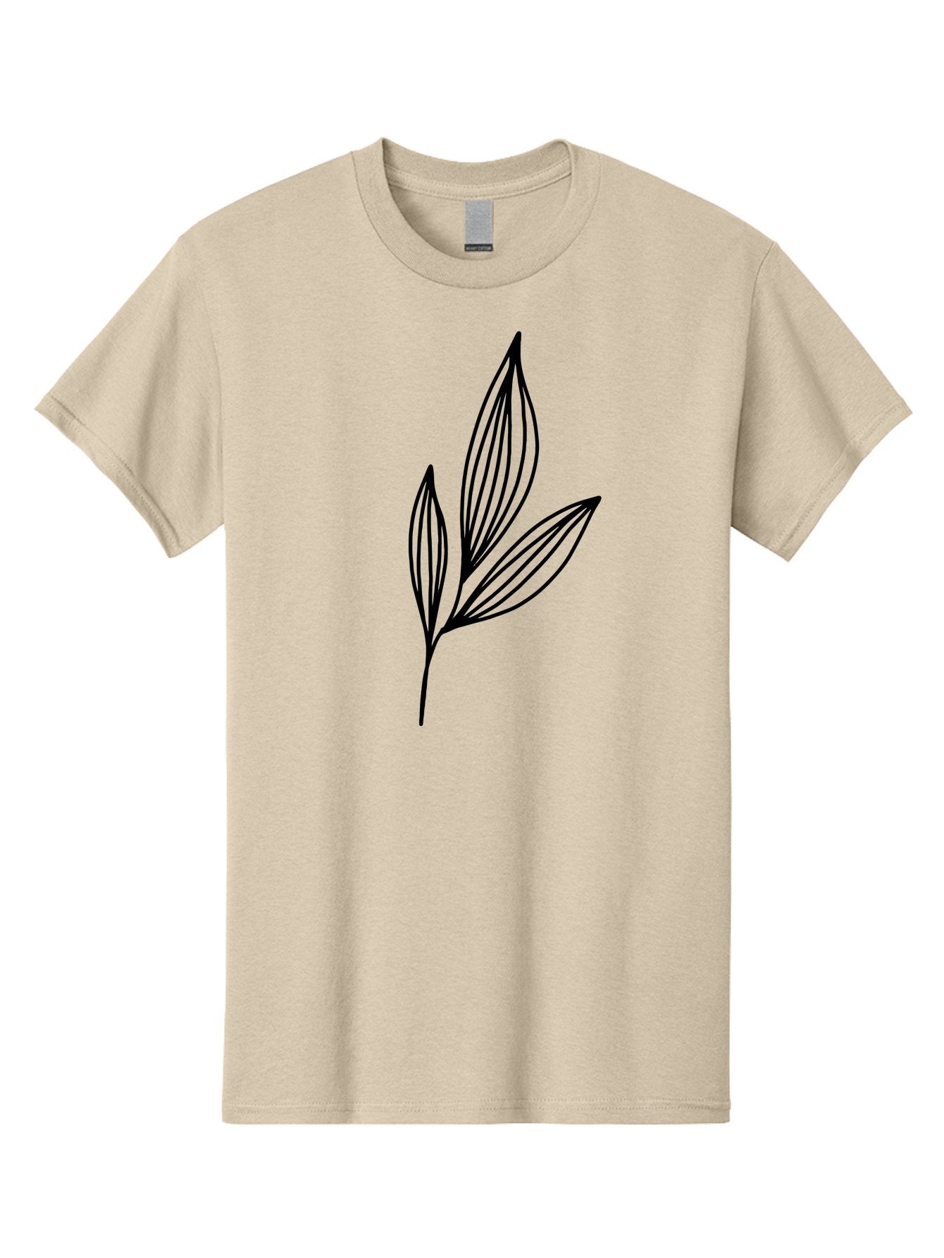 Three-Leaves-1 Men'S Graphic Tee, 100% Cotton, Comfortable Casual Summer Wear, Machine Washable, Simple Leaf Design, Minimalist Leaves, Botanical Illustration, Leaf Outline, Black Lines, Nature-Inspired Graphics, Leaf Pattern -  Aaa499 9