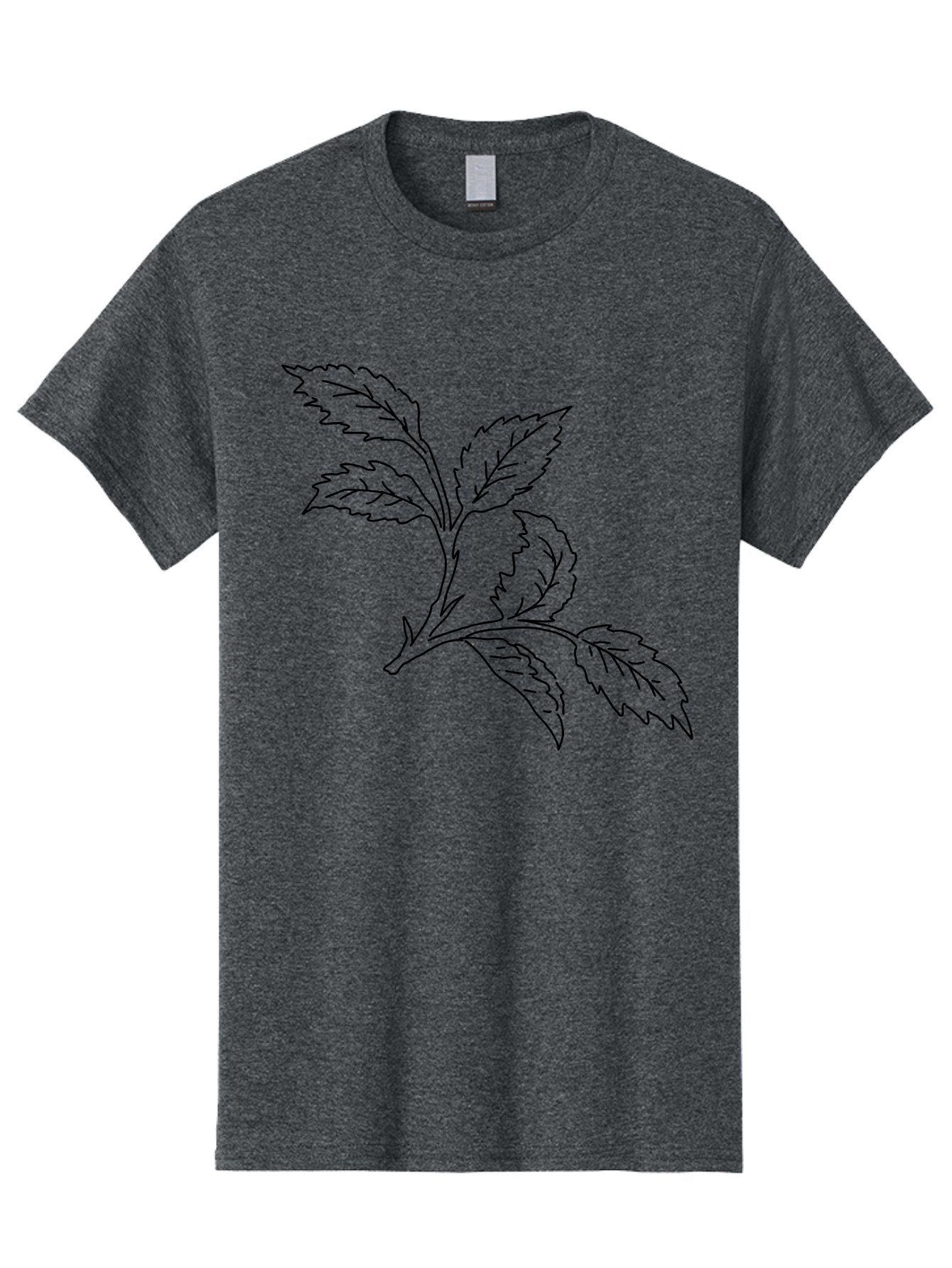 Tomato-Branch Men'S Graphic Tee, 100% Cotton, Comfortable Casual Summer Wear, Machine Washable, Tomato Leaves, Leafy Greens, Botanical Illustration, Leaf Structure, Simple Line Art, Garden Graphics, Vegetable Art -  Aaa502 9
