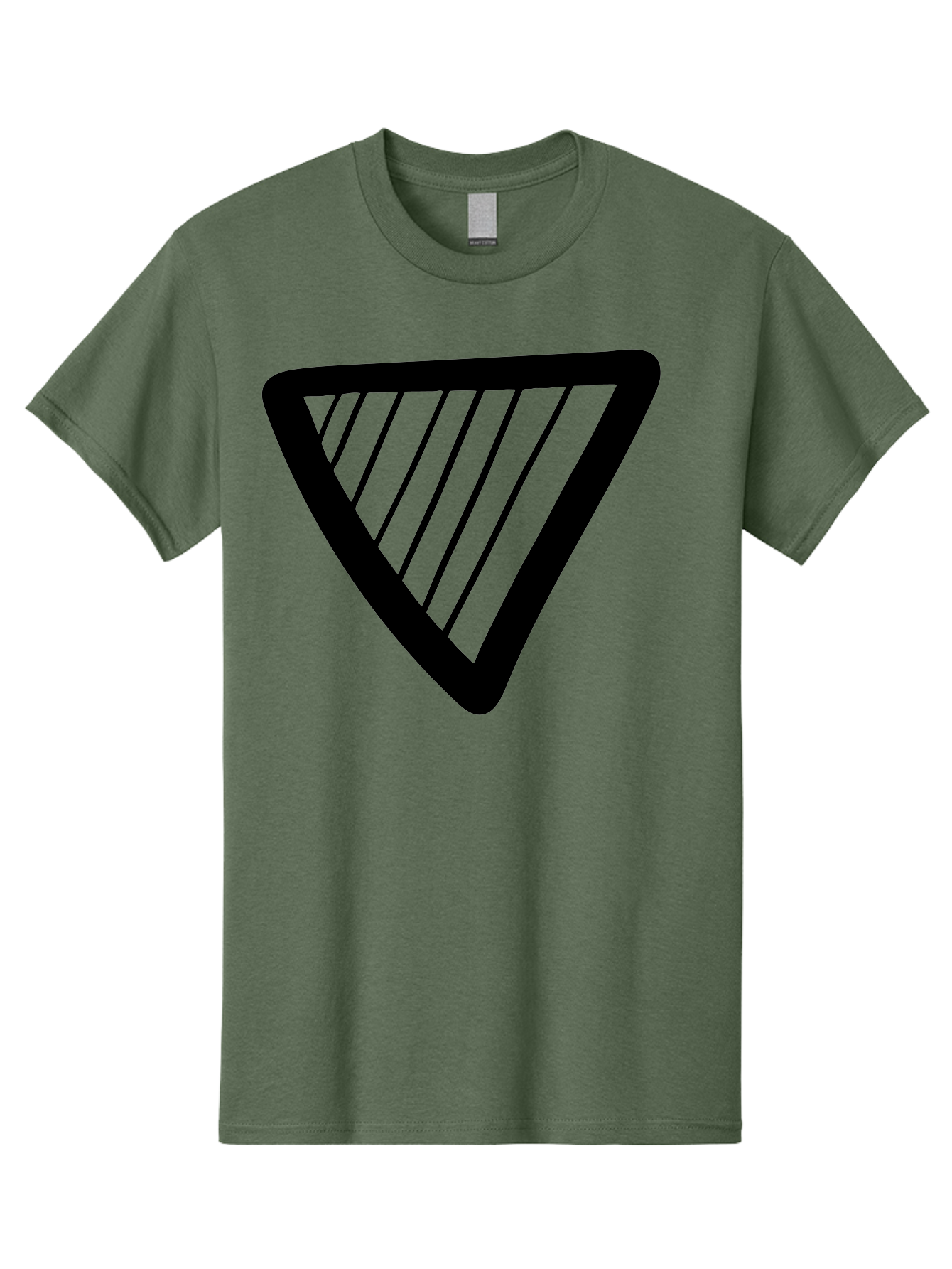 Triangle Men'S Graphic Tee, 100% Cotton, Comfortable Casual Summer Wear, Machine Washable, Triangle Shape, Yield Sign, Caution Sign, Black Outline, Warning Symbol, Traffic Sign, Road Safety, Diagonal Lines -  Aaa503 15