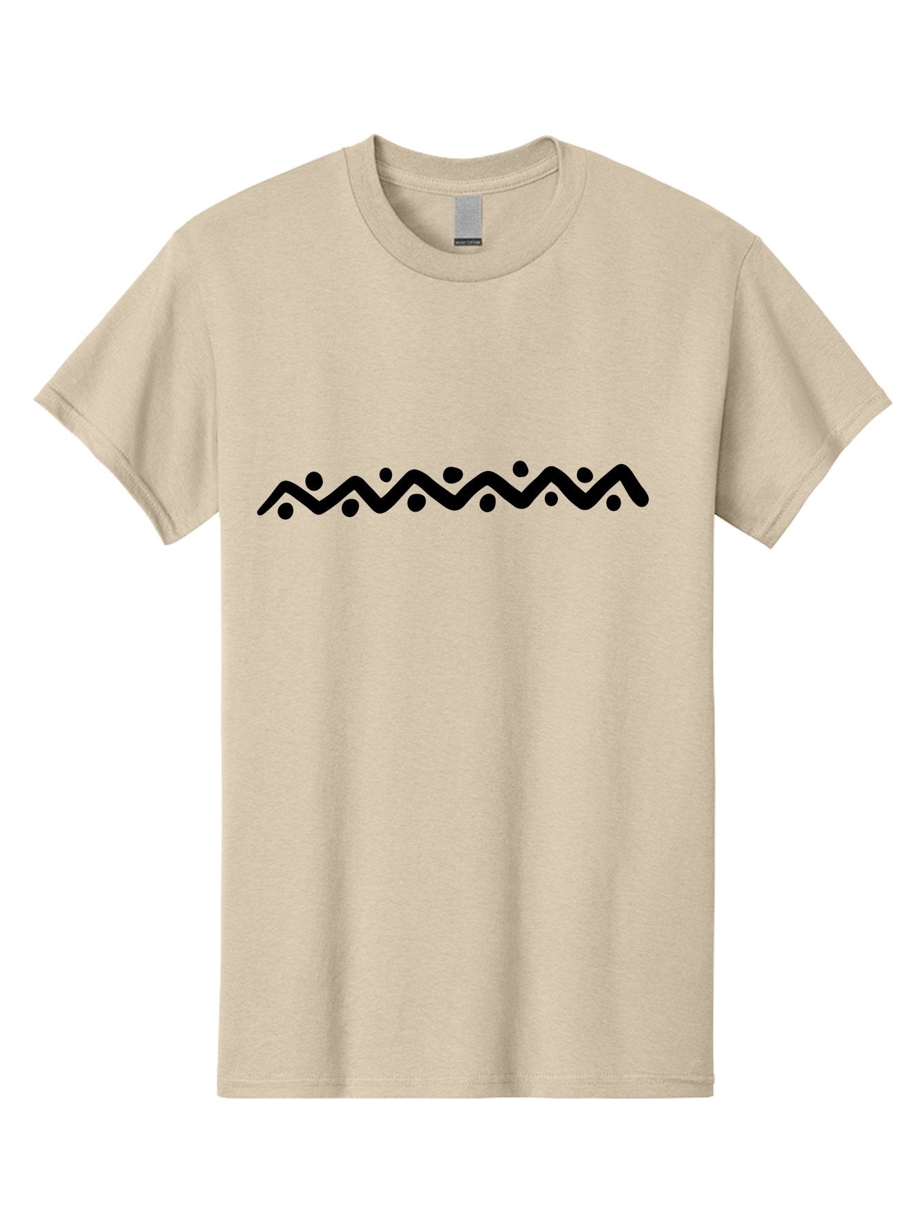 Wavy-Line-Design Men'S Graphic Tee, 100% Cotton, Comfortable Casual Summer Wear, Machine Washable, Wavy Line Pattern, Graphic Design Element, Abstract Art, Minimalist Design, Simple Shapes, Dots And Lines, Modern Art, Wiggly Line -  Aaa506