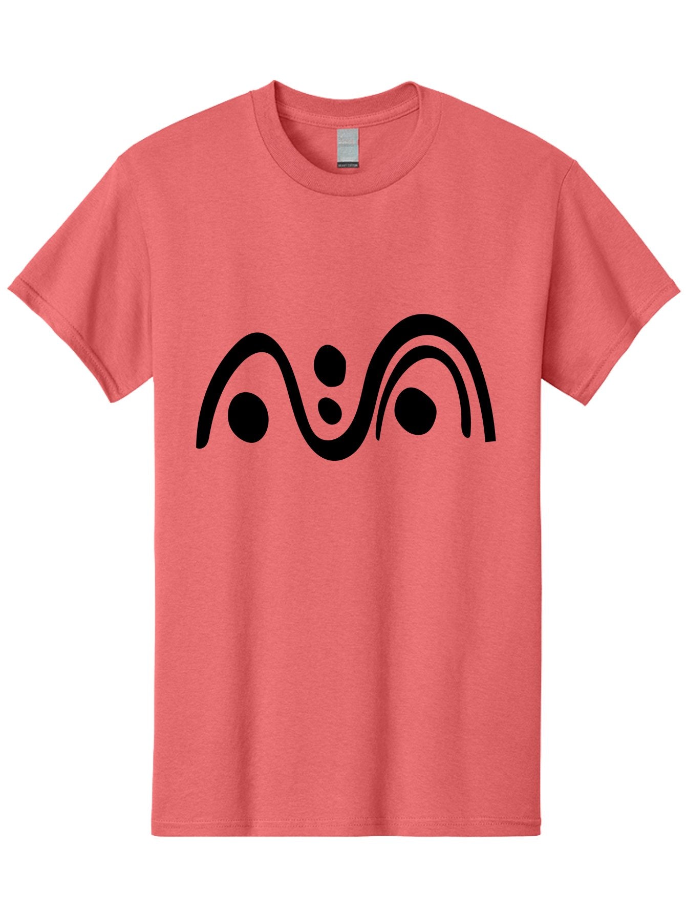 Wavy-Lines-And-Dots Men'S Graphic Tee, 100% Cotton, Comfortable Casual Summer Wear, Machine Washable, Abstract Design, Minimalist Art, Black Silhouettes, Flowing Shapes, Curved Lines, Creative Pattern, Modern Graphic -  Aaa507 3