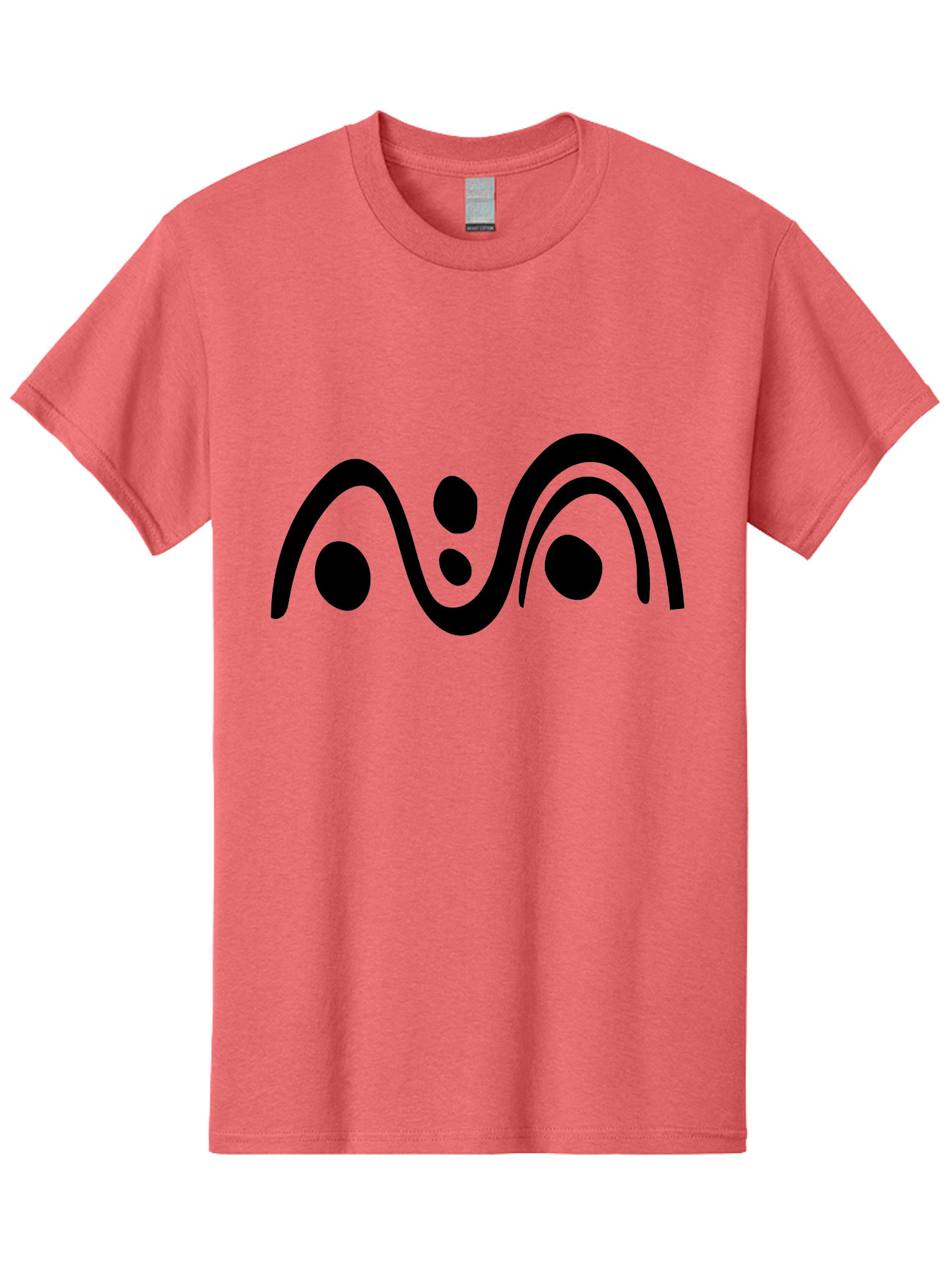 Wavy-Lines-And-Dots Men'S Graphic Tee, 100% Cotton, Comfortable Casual Summer Wear, Machine Washable, Abstract Design, Minimalist Art, Black Silhouettes, Flowing Shapes, Curved Lines, Creative Pattern, Modern Graphic -  Aaa507 17
