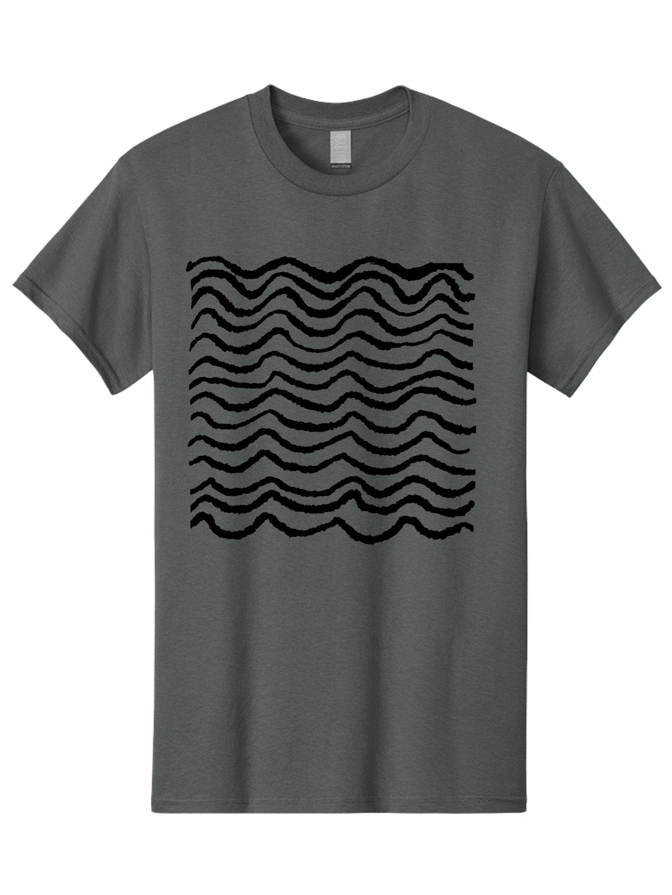 Wavy-Lines-Pattern Men'S Graphic Tee, 100% Cotton, Comfortable Casual Summer Wear, Machine Washable, Wavy Lines, Black Lines, Fluid Patterns, Abstract Design, Wavy Shapes, Modern Art, Graphic Elements, Dynamic Curves -  Aaa508 29