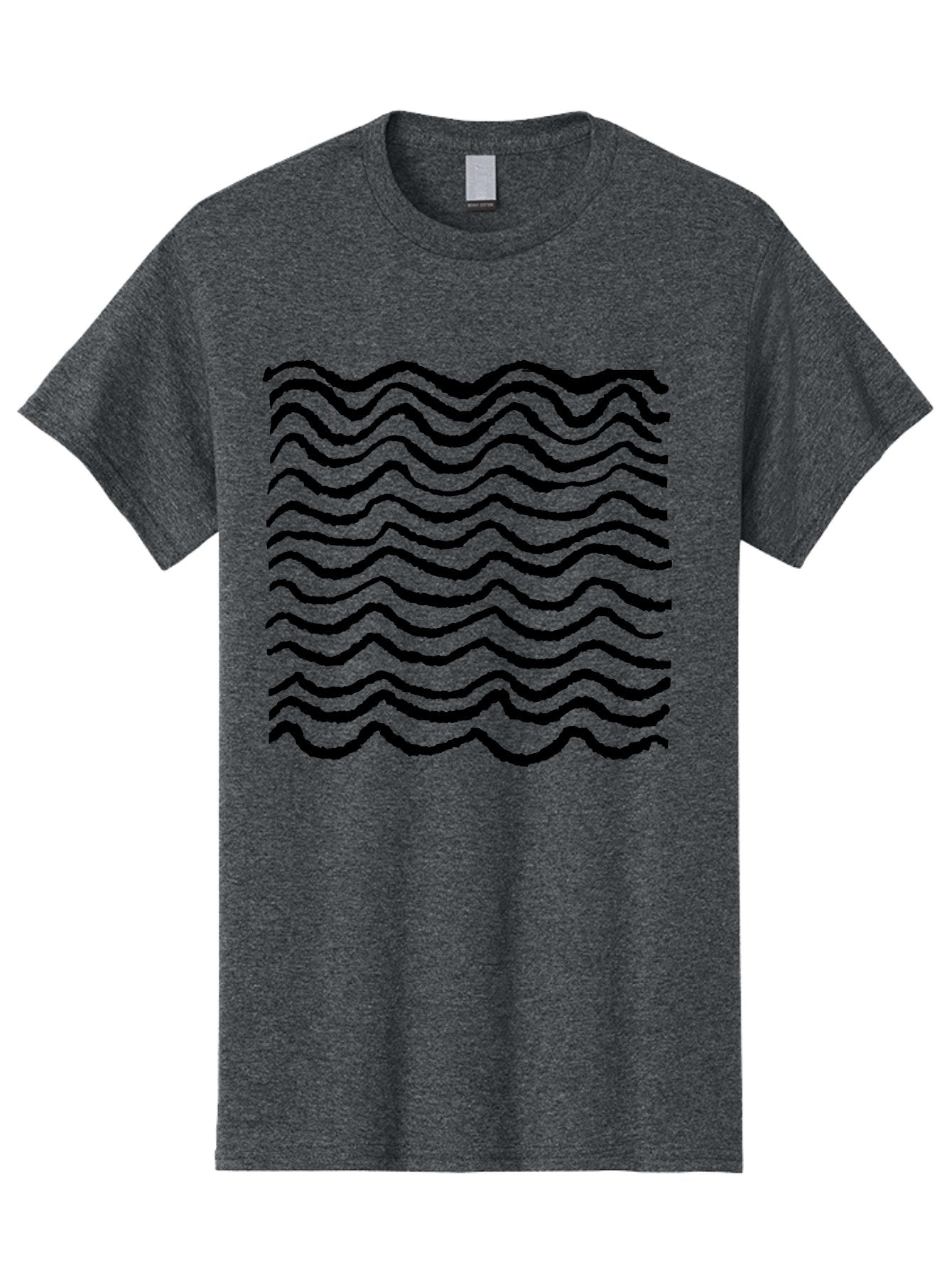 Wavy-Lines-Pattern Men'S Graphic Tee, 100% Cotton, Comfortable Casual Summer Wear, Machine Washable, Wavy Lines, Black Lines, Fluid Patterns, Abstract Design, Wavy Shapes, Modern Art, Graphic Elements, Dynamic Curves -  Aaa508 13