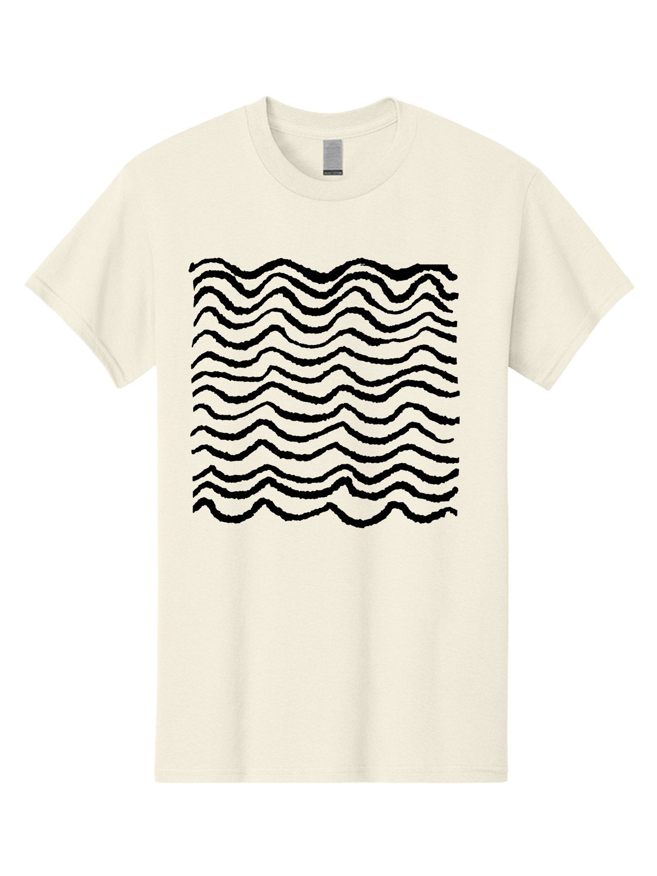 Wavy-Lines-Pattern Men'S Graphic Tee, 100% Cotton, Comfortable Casual Summer Wear, Machine Washable, Wavy Lines, Black Lines, Fluid Patterns, Abstract Design, Wavy Shapes, Modern Art, Graphic Elements, Dynamic Curves -  Aaa508 23