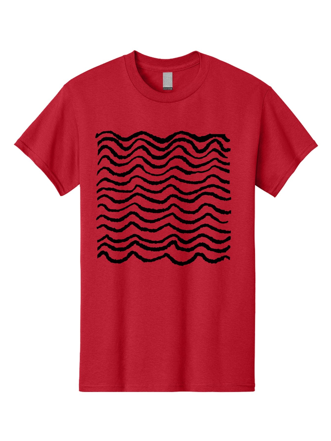 Wavy-Lines-Pattern Men'S Graphic Tee, 100% Cotton, Comfortable Casual Summer Wear, Machine Washable, Wavy Lines, Black Lines, Fluid Patterns, Abstract Design, Wavy Shapes, Modern Art, Graphic Elements, Dynamic Curves -  Aaa508 27